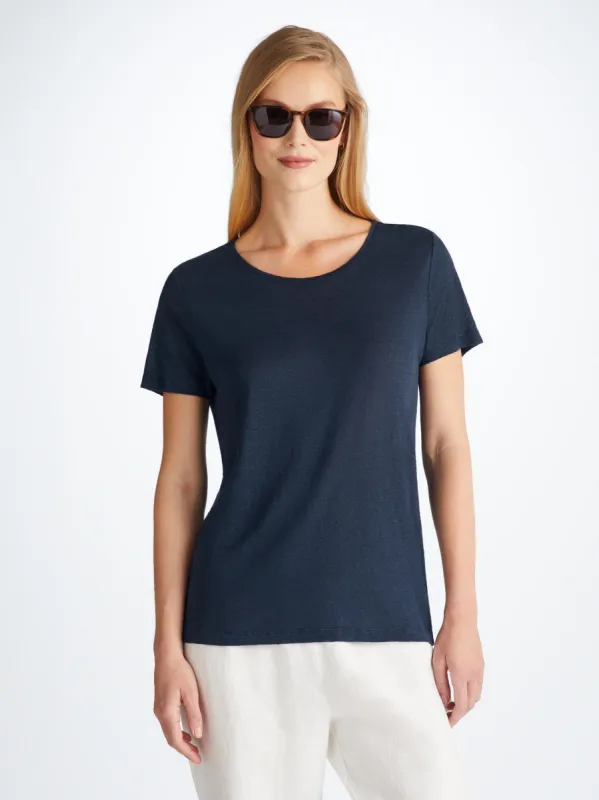 Women's T-Shirt Jordan Linen Navy sold by Derek Rose