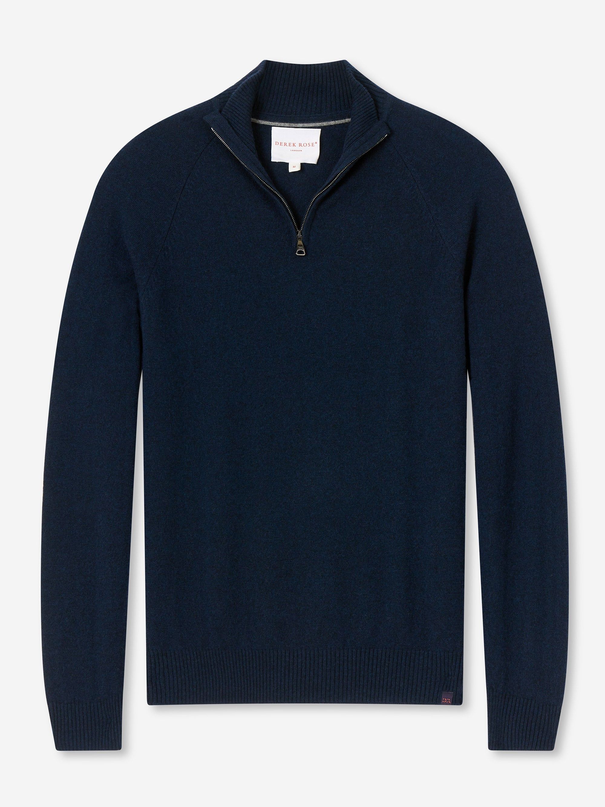 Men's Half-Zip Sweater Finley Cashmere Midnight sold by Derek Rose product image thumbnail 2