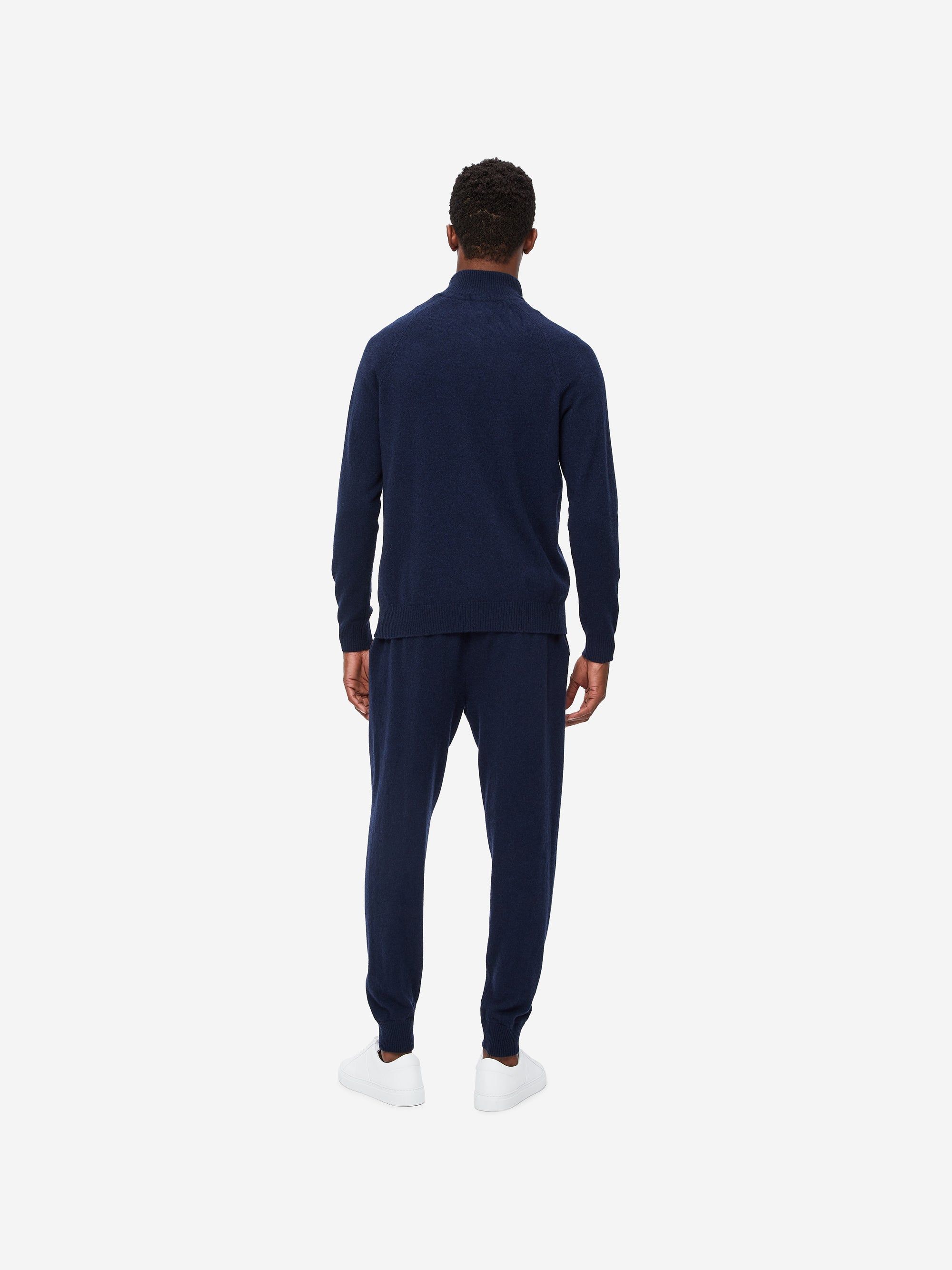 Men's Half-Zip Sweater Finley Cashmere Midnight sold by Derek Rose product image thumbnail 6