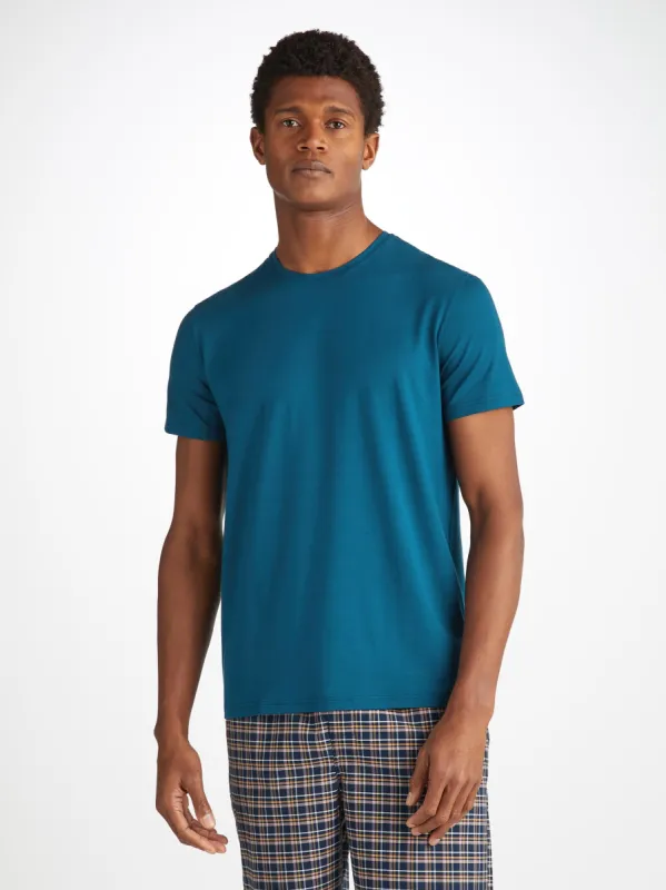 Men's T-Shirt Basel Micro Modal Stretch Poseidon Blue sold by Derek Rose