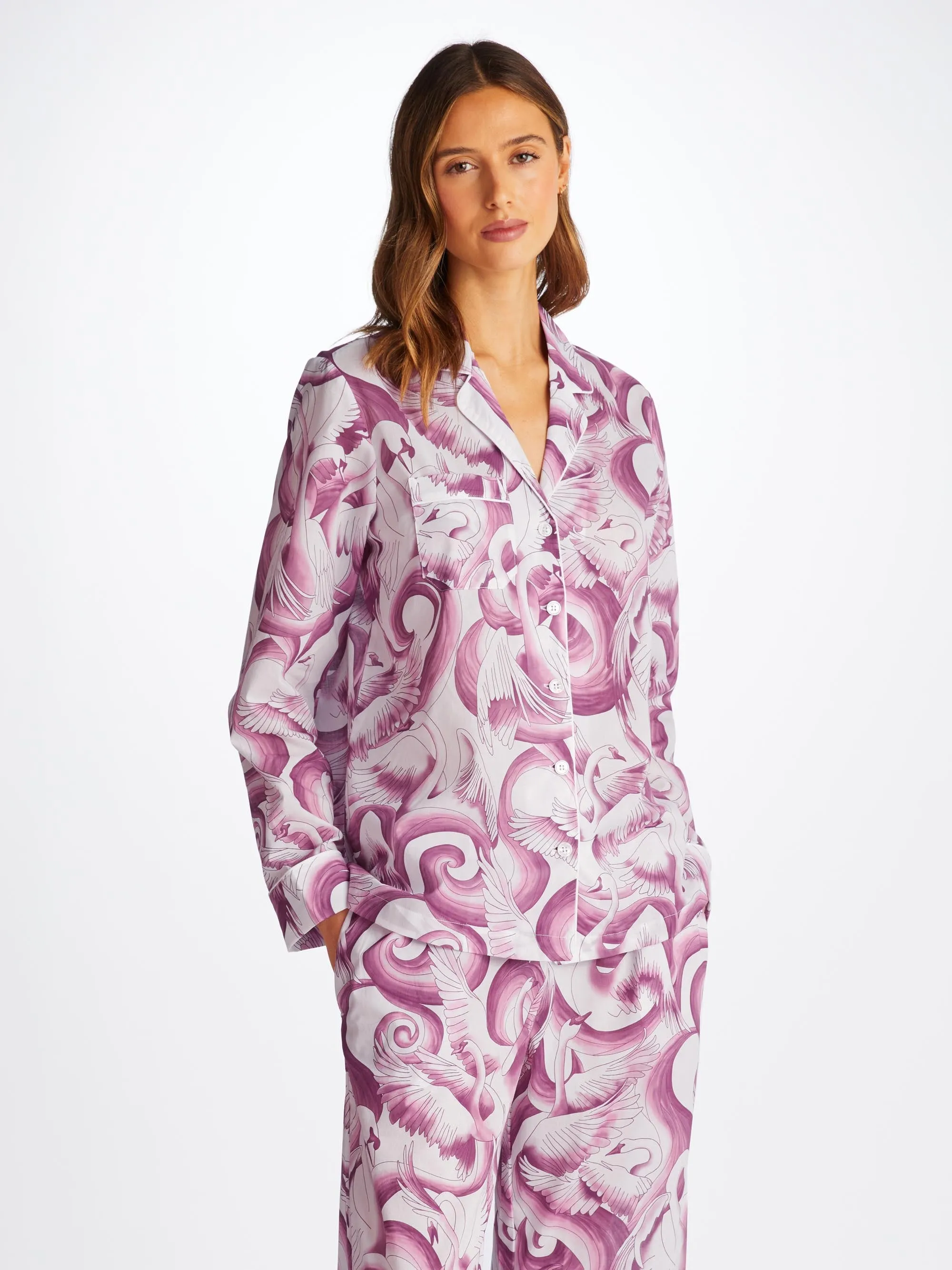 Women's Pajamas Ledbury 75 Cotton Batiste White sold by Derek Rose product image thumbnail 3