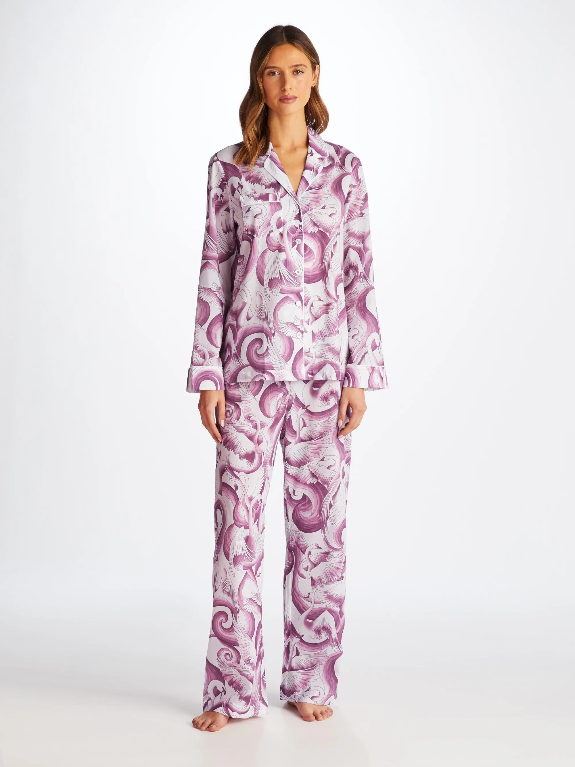 Women's Pajamas Ledbury 75 Cotton Batiste White sold by Derek Rose product image thumbnail 4