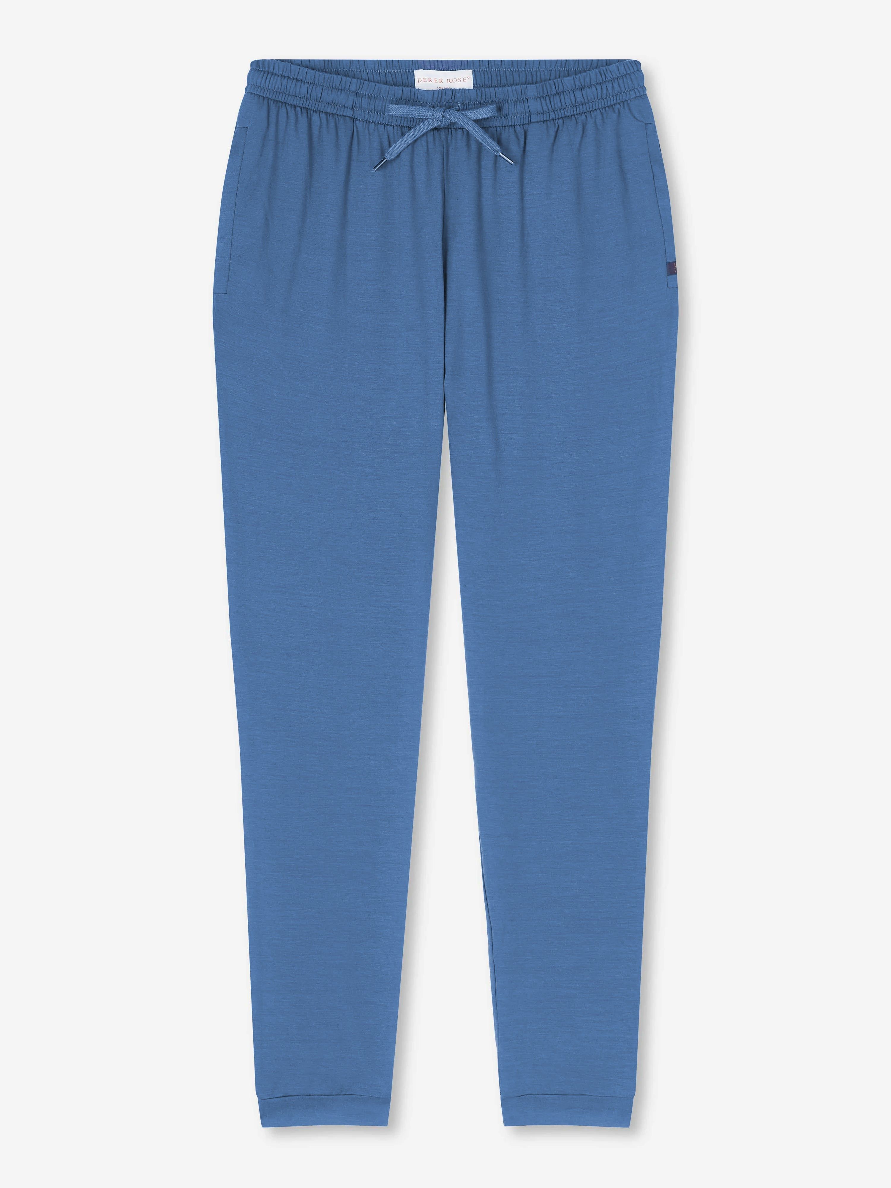 Men's Track Pants Basel Micro Modal Stretch Storm Blue sold by Derek Rose product image thumbnail 2