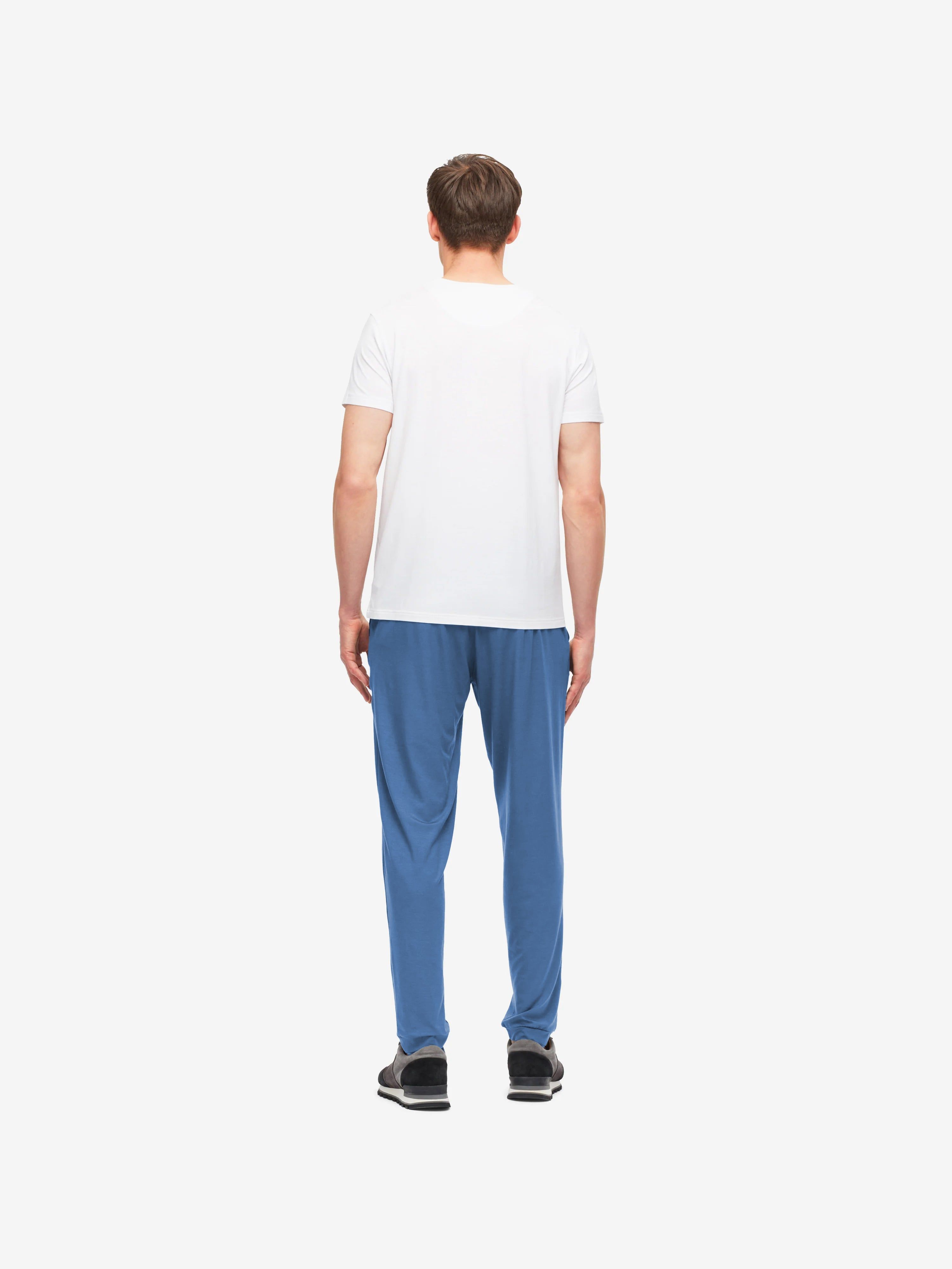 Men's Track Pants Basel Micro Modal Stretch Storm Blue sold by Derek Rose product image thumbnail 4