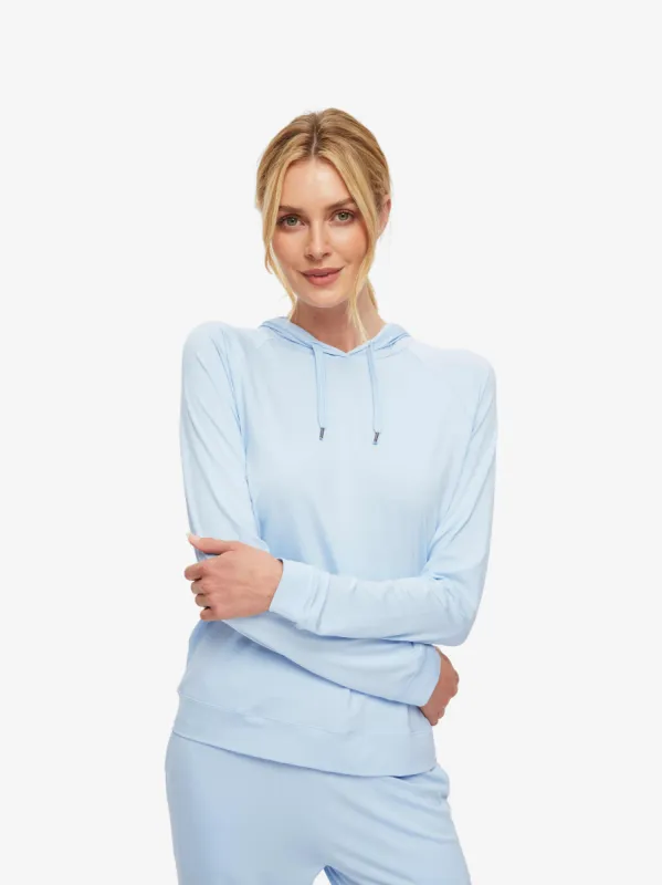 Women's Pullover Hoodie Basel Micro Modal Stretch Sky sold by Derek Rose