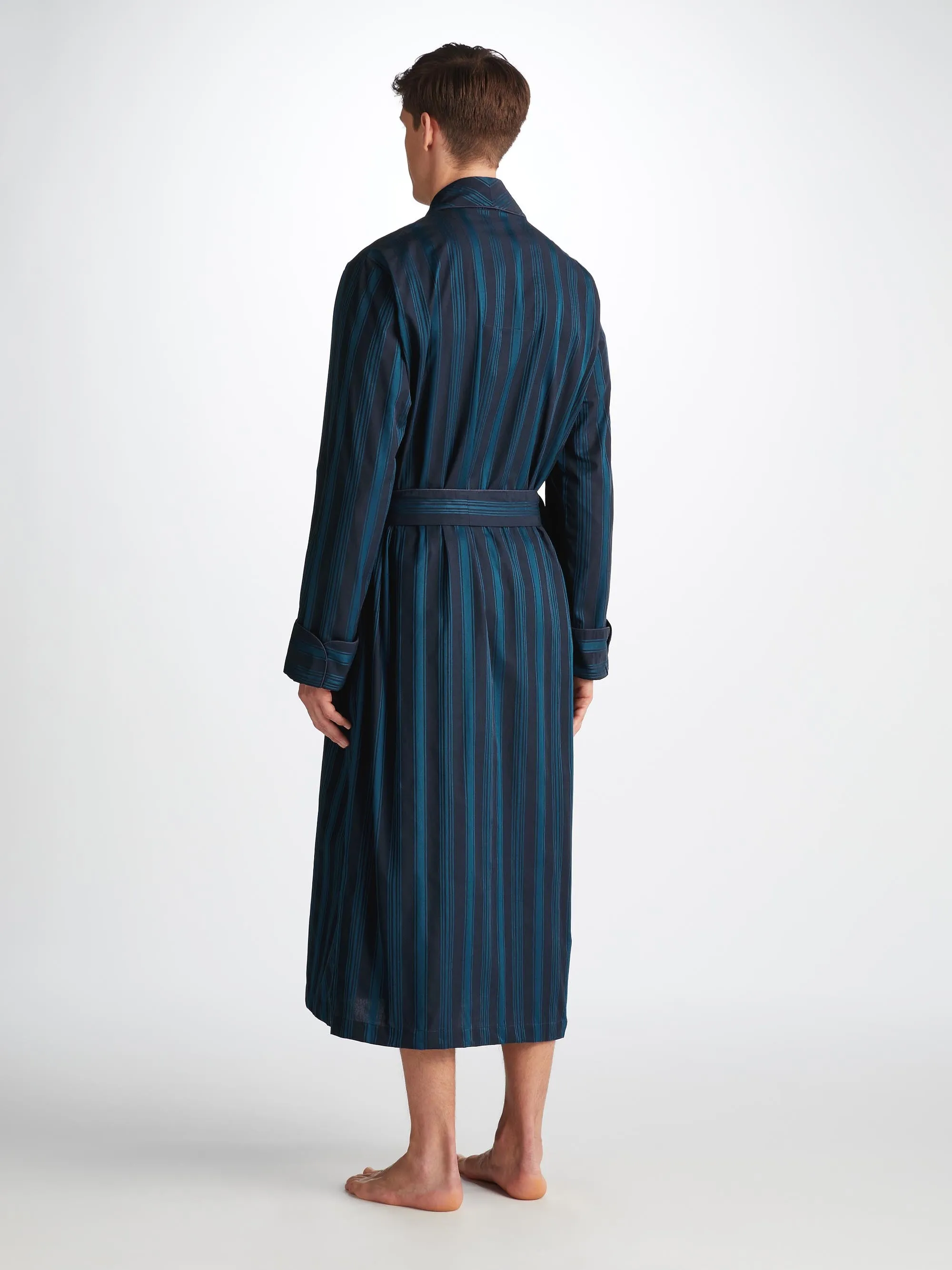 Men's Robe Royal 222 Cotton Navy sold by Derek Rose product image thumbnail 4