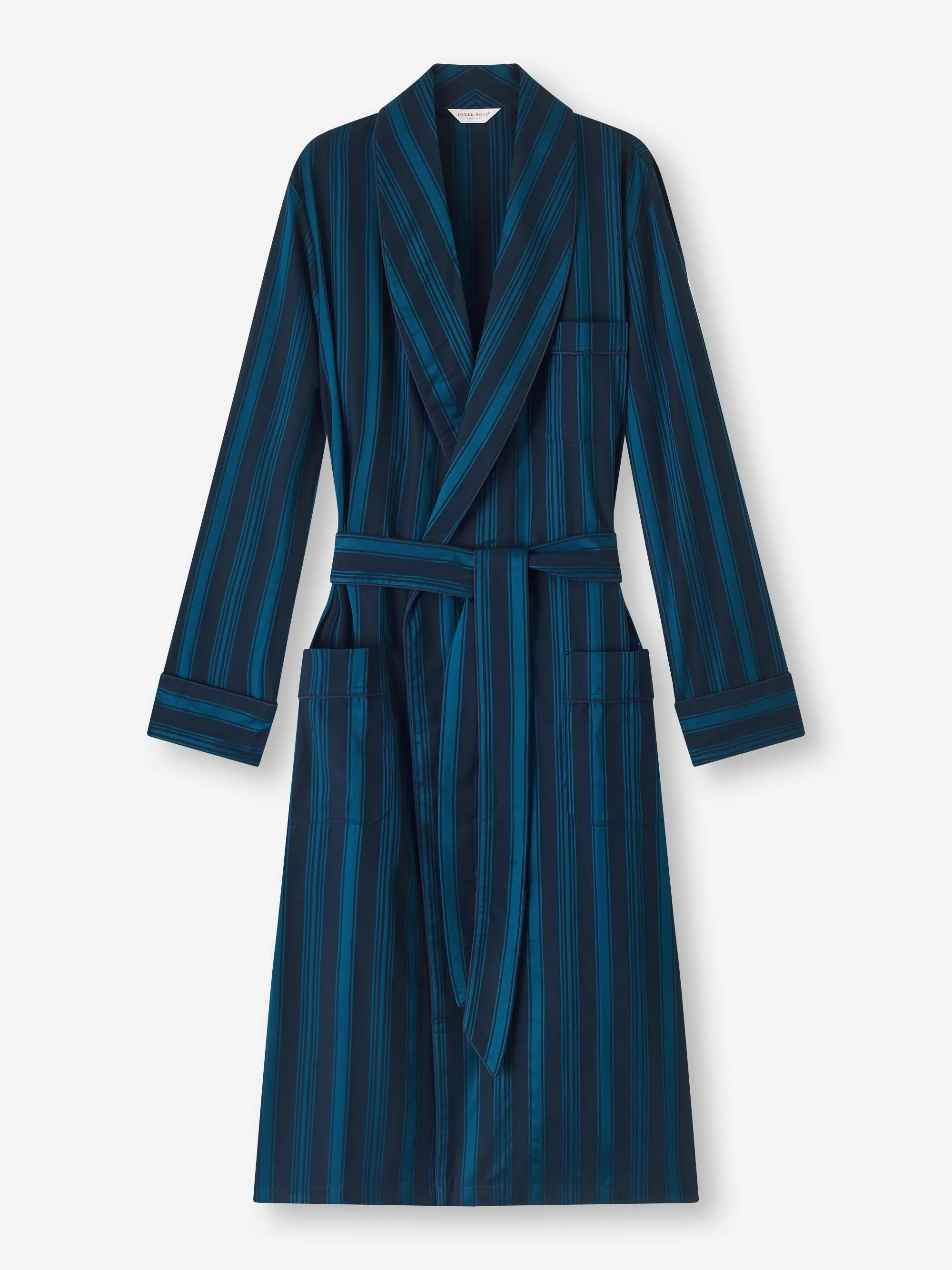 Men's Robe Royal 222 Cotton Navy sold by Derek Rose product image thumbnail 2