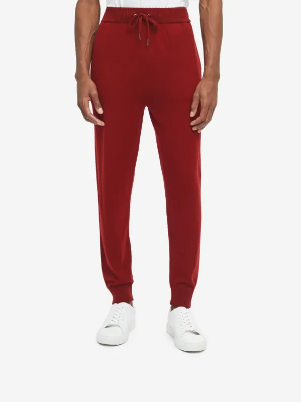 Men's Track Pants Finley Cashmere Deep Red sold by Derek Rose