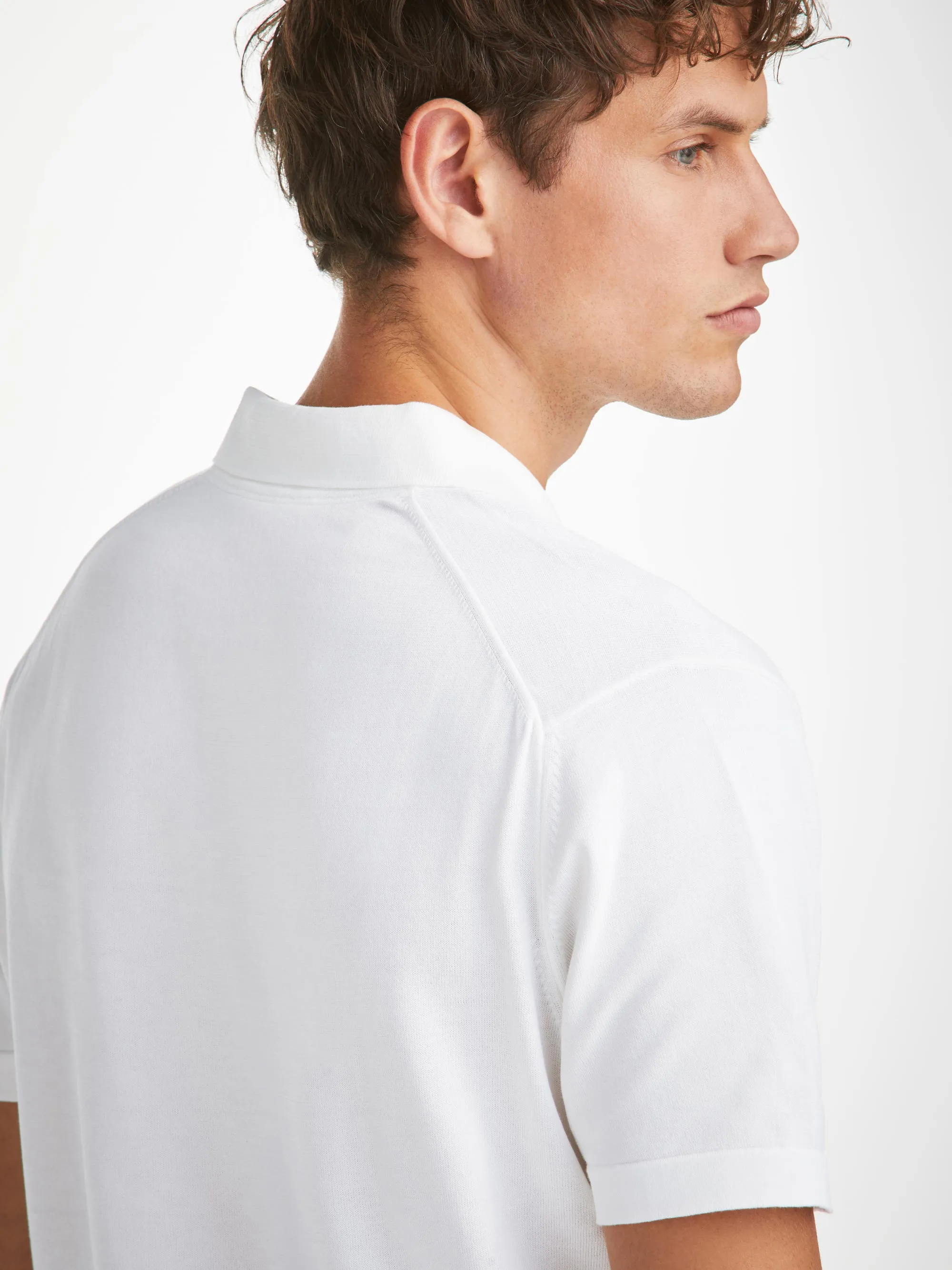 Men's Polo Shirt Jacob Sea Island Cotton White sold by Derek Rose product image thumbnail 5