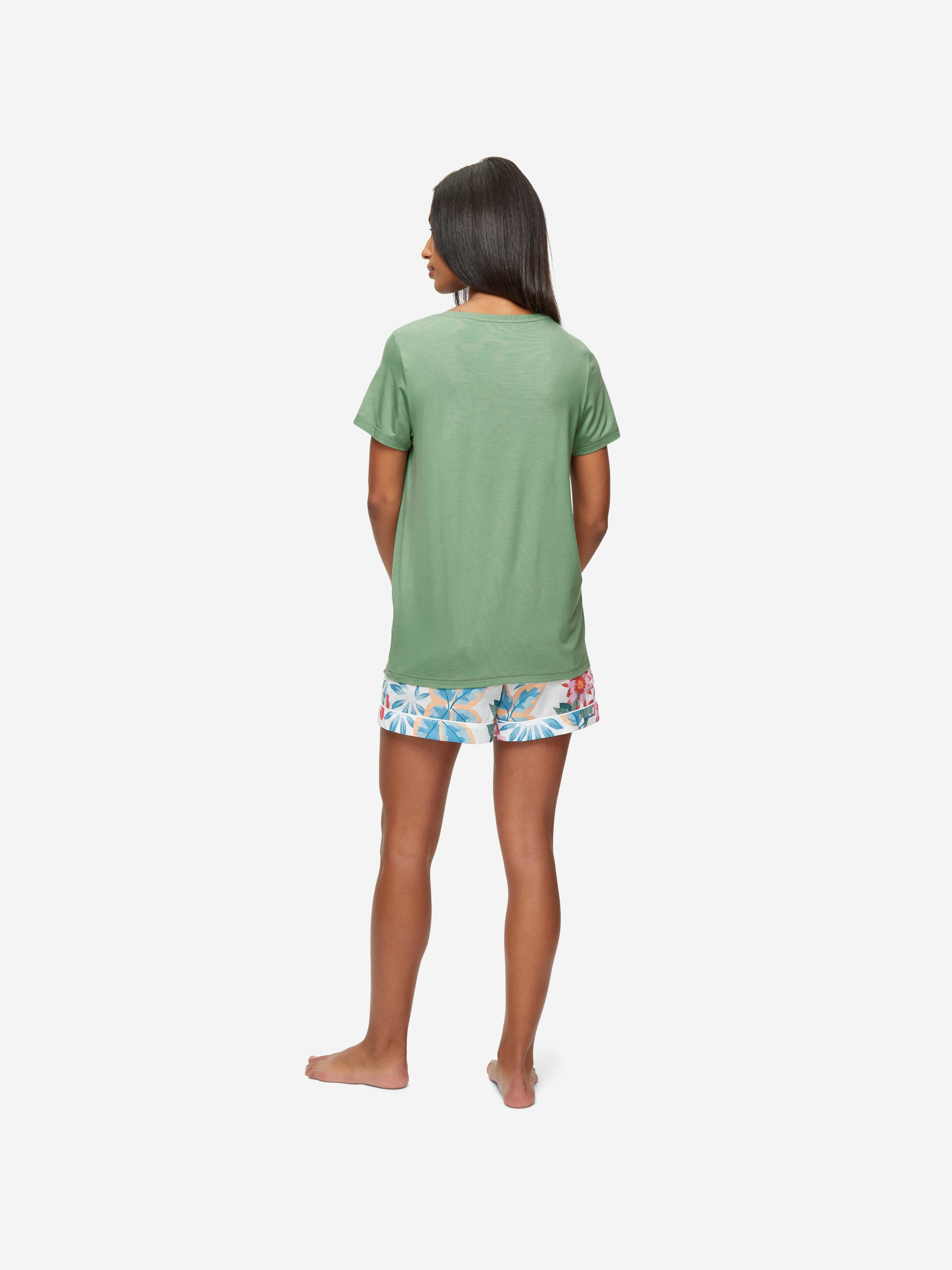 Women's T-Shirt Lara Micro Modal Stretch Sage Green sold by Derek Rose product image thumbnail 4