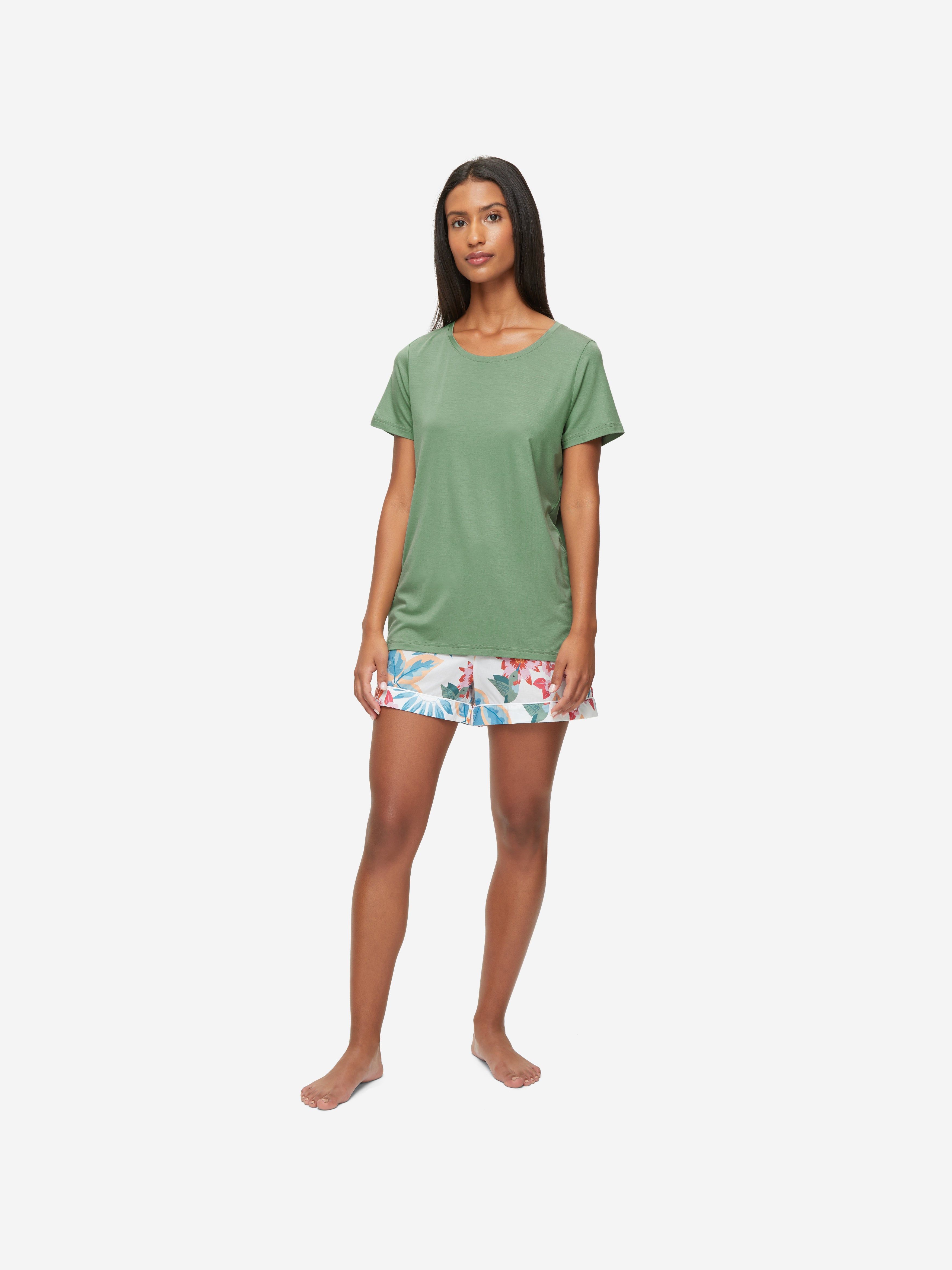 Women's T-Shirt Lara Micro Modal Stretch Sage Green sold by Derek Rose product image thumbnail 3