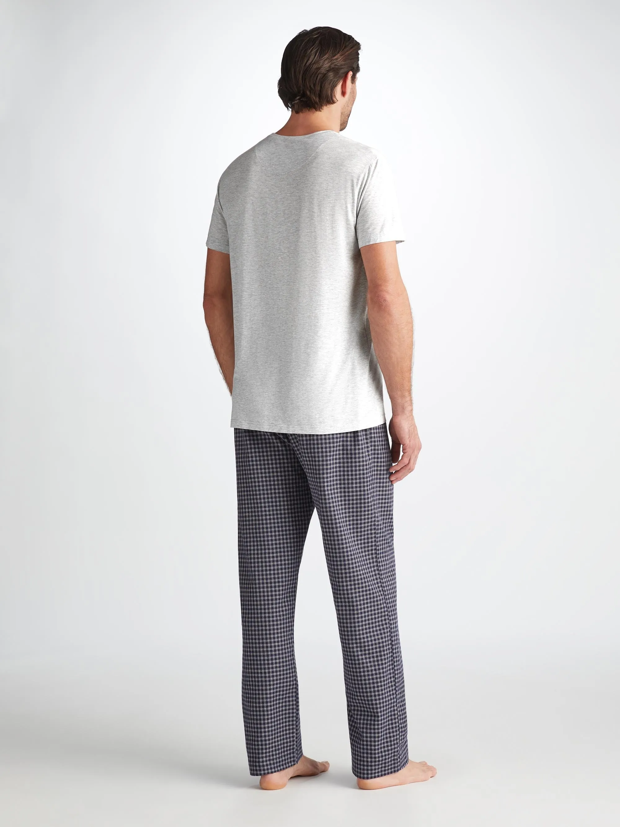 Ethan Micro Modal T-Shirt Silver Marl sold by Derek Rose product image thumbnail 4