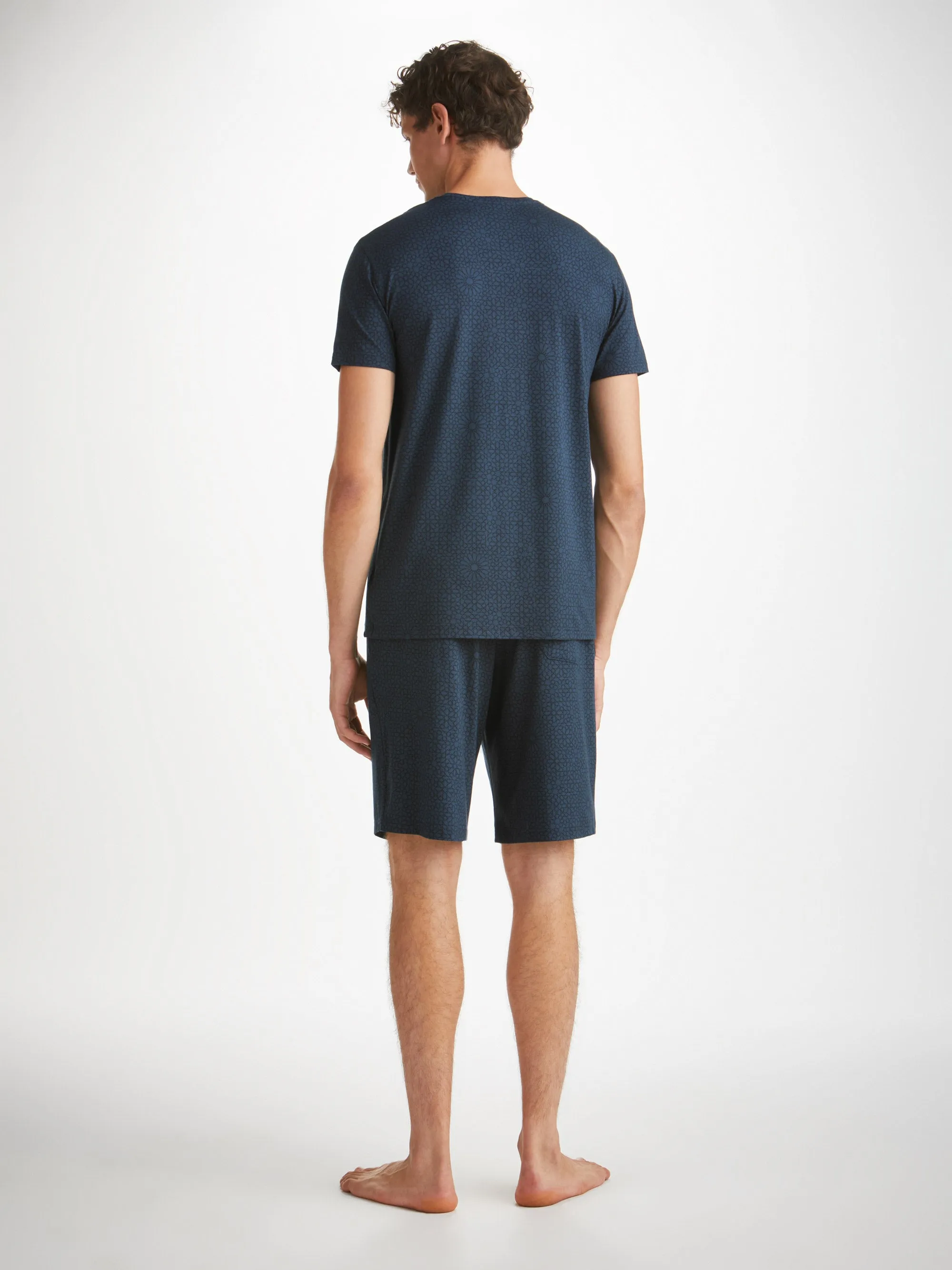 Men's T-Shirt London 12 Micro Modal Navy sold by Derek Rose product image thumbnail 4
