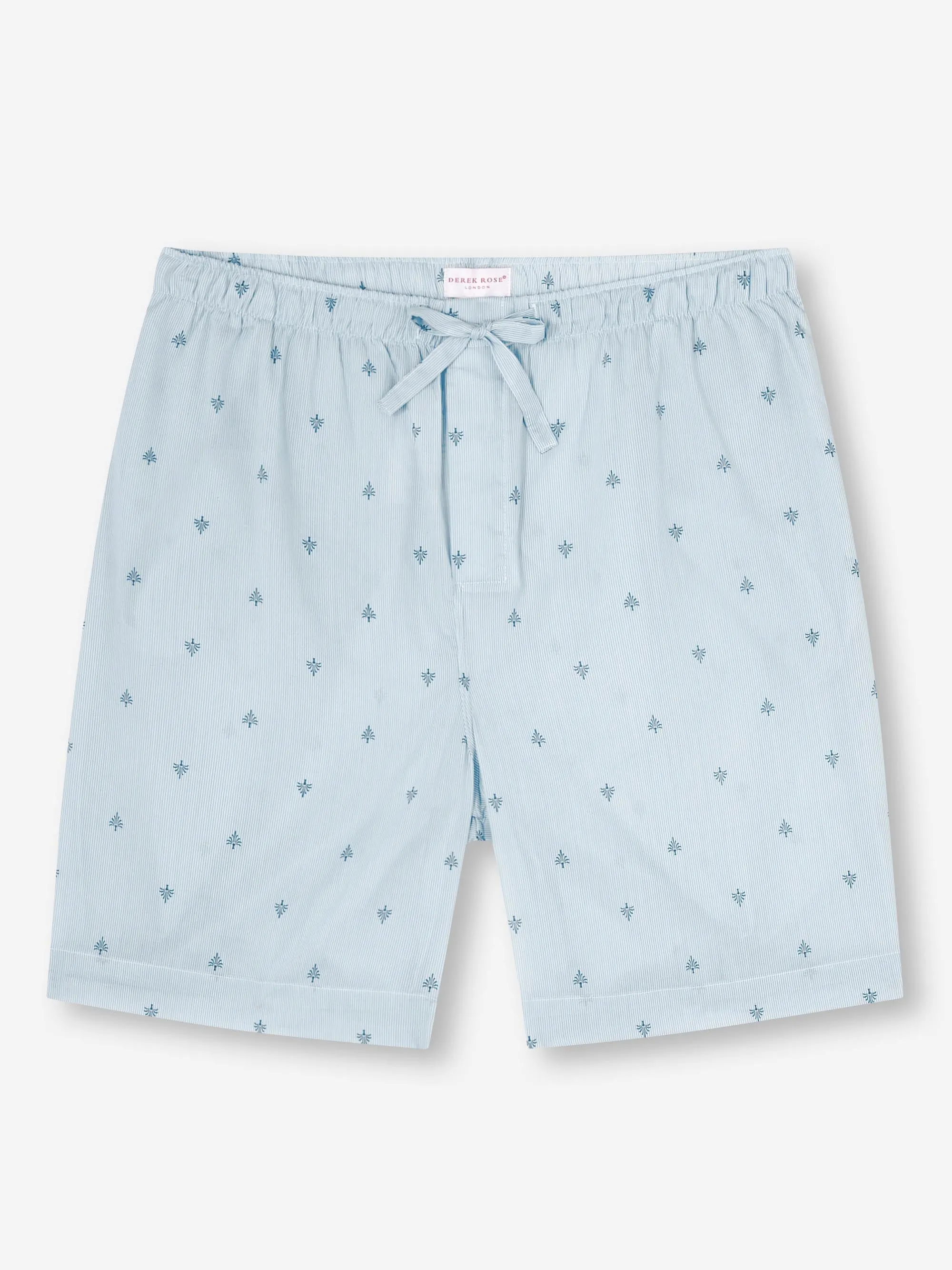 Men's Lounge Shorts Nelson 100 Cotton Batiste Blue sold by Derek Rose product image thumbnail 2