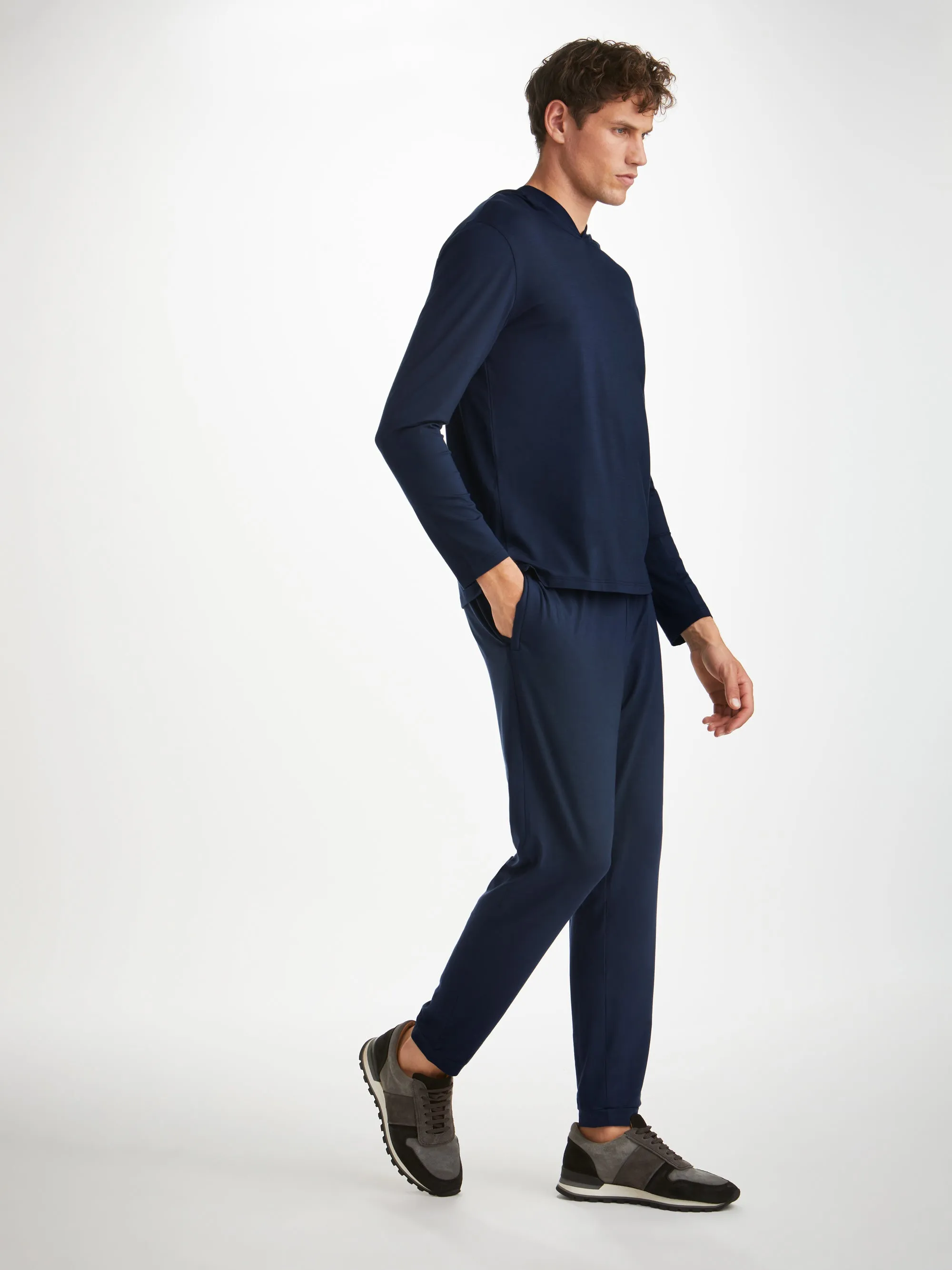 Men's Track Pants Basel Micro Modal Stretch Navy sold by Derek Rose