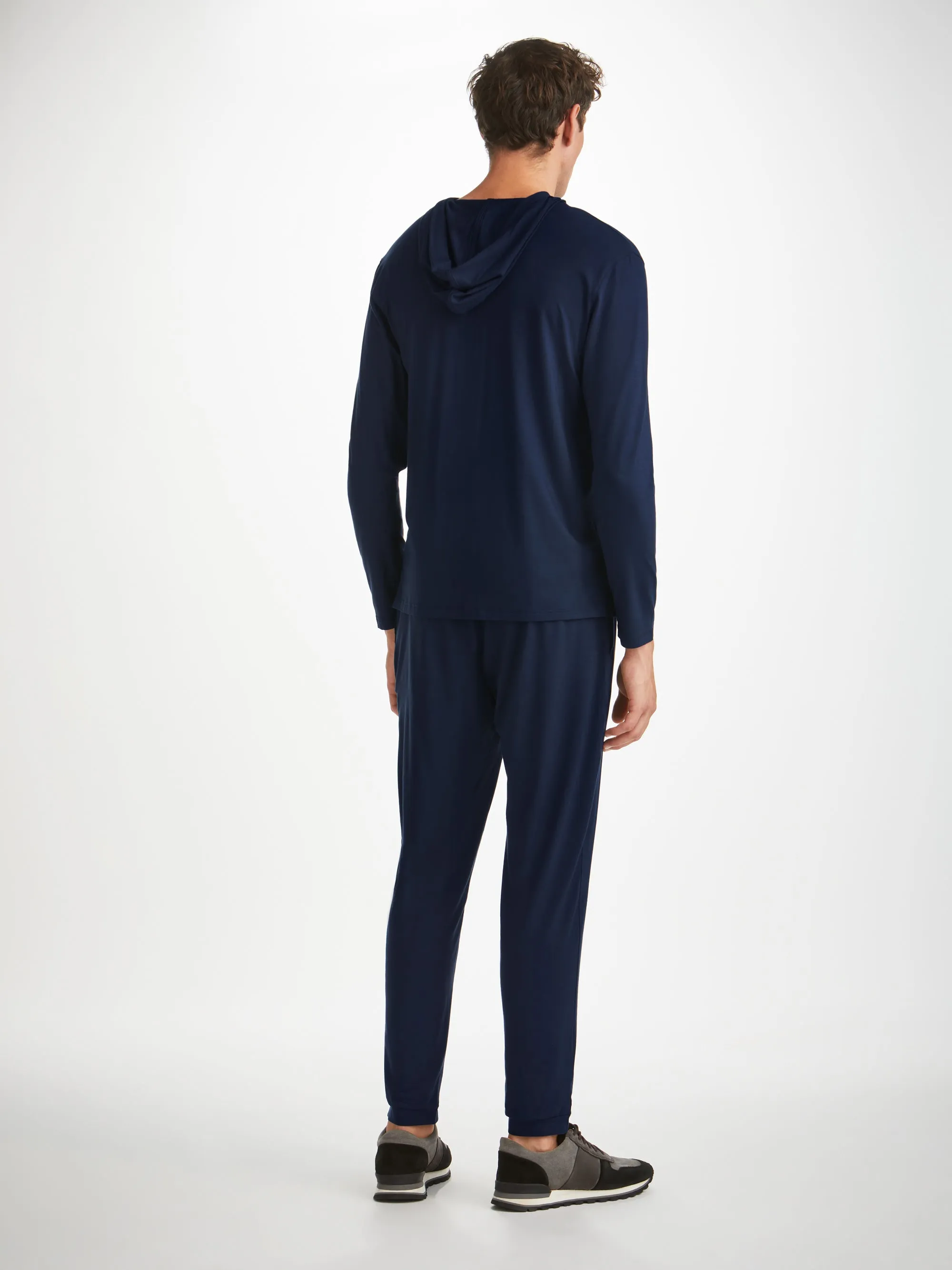 Men's Track Pants Basel Micro Modal Stretch Navy sold by Derek Rose product image thumbnail 4