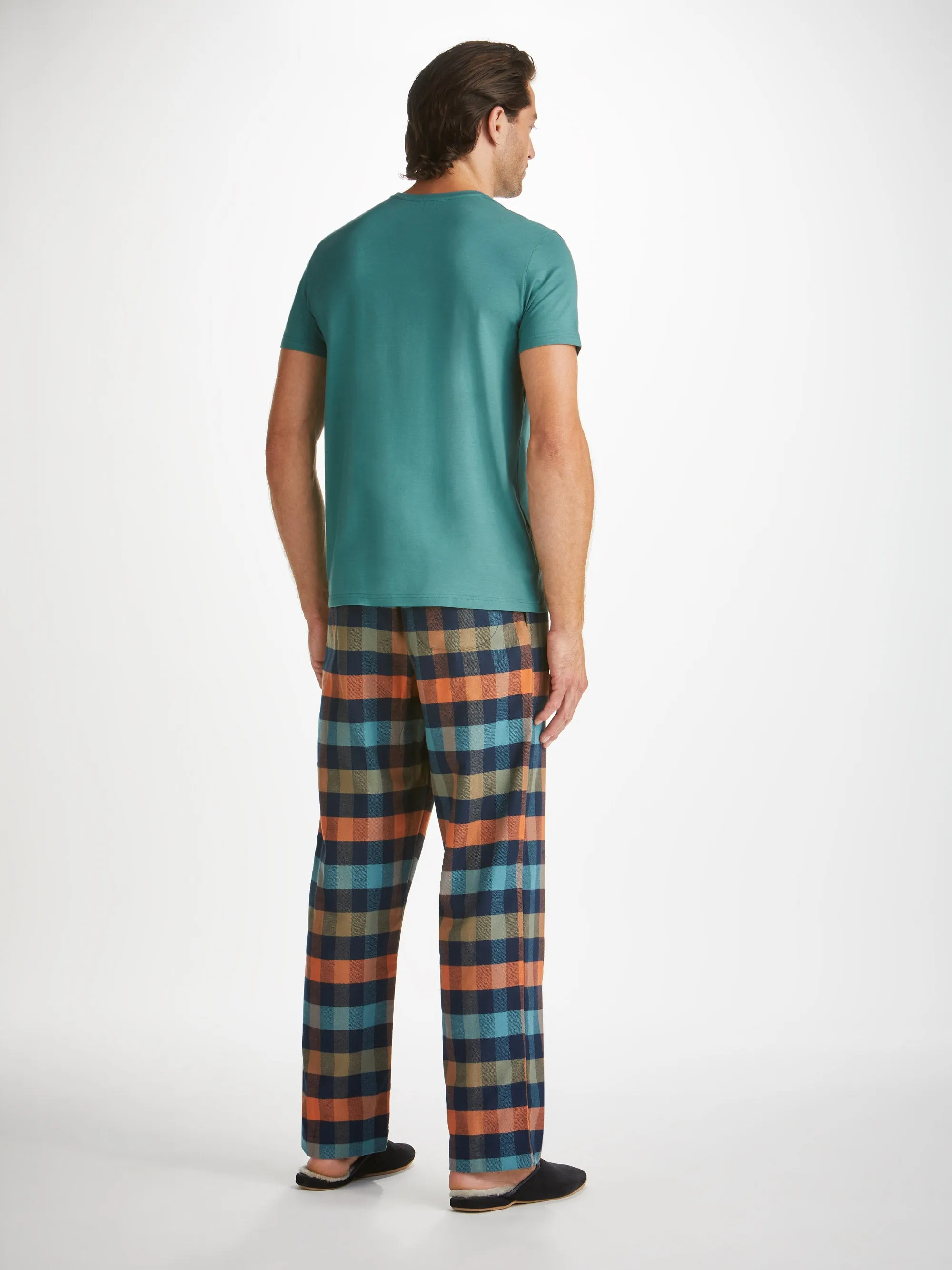 Men's T-Shirt Basel Micro Modal Stretch Teal sold by Derek Rose product image thumbnail 4