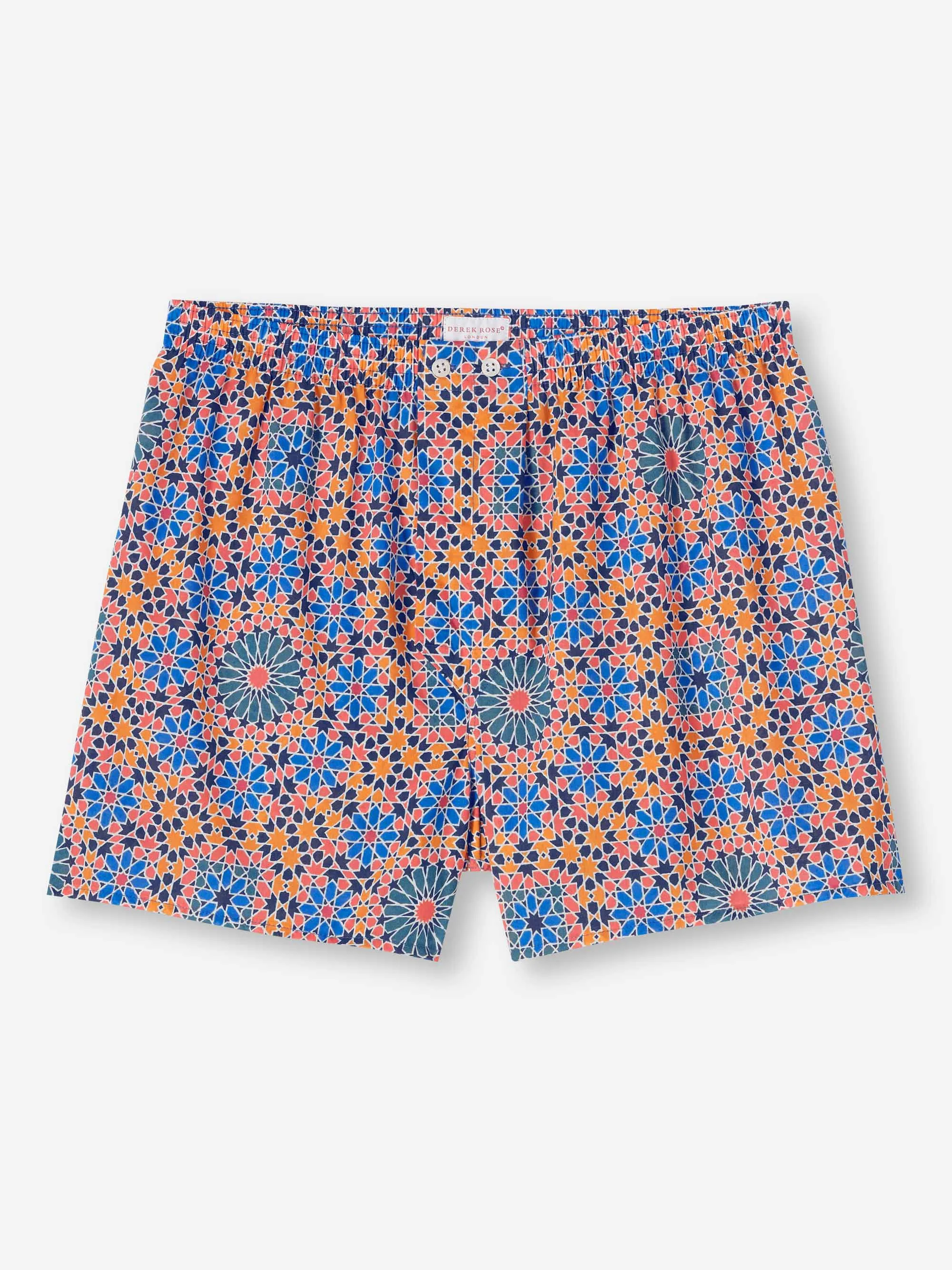 Men's Classic Fit Boxers Ledbury 69 Cotton Batiste Multi sold by Derek Rose product image thumbnail 2