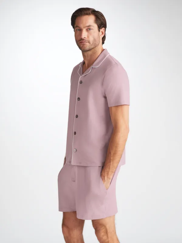 Men's Short Pyjamas Basel Micro Modal Stretch Mauve sold by Derek Rose