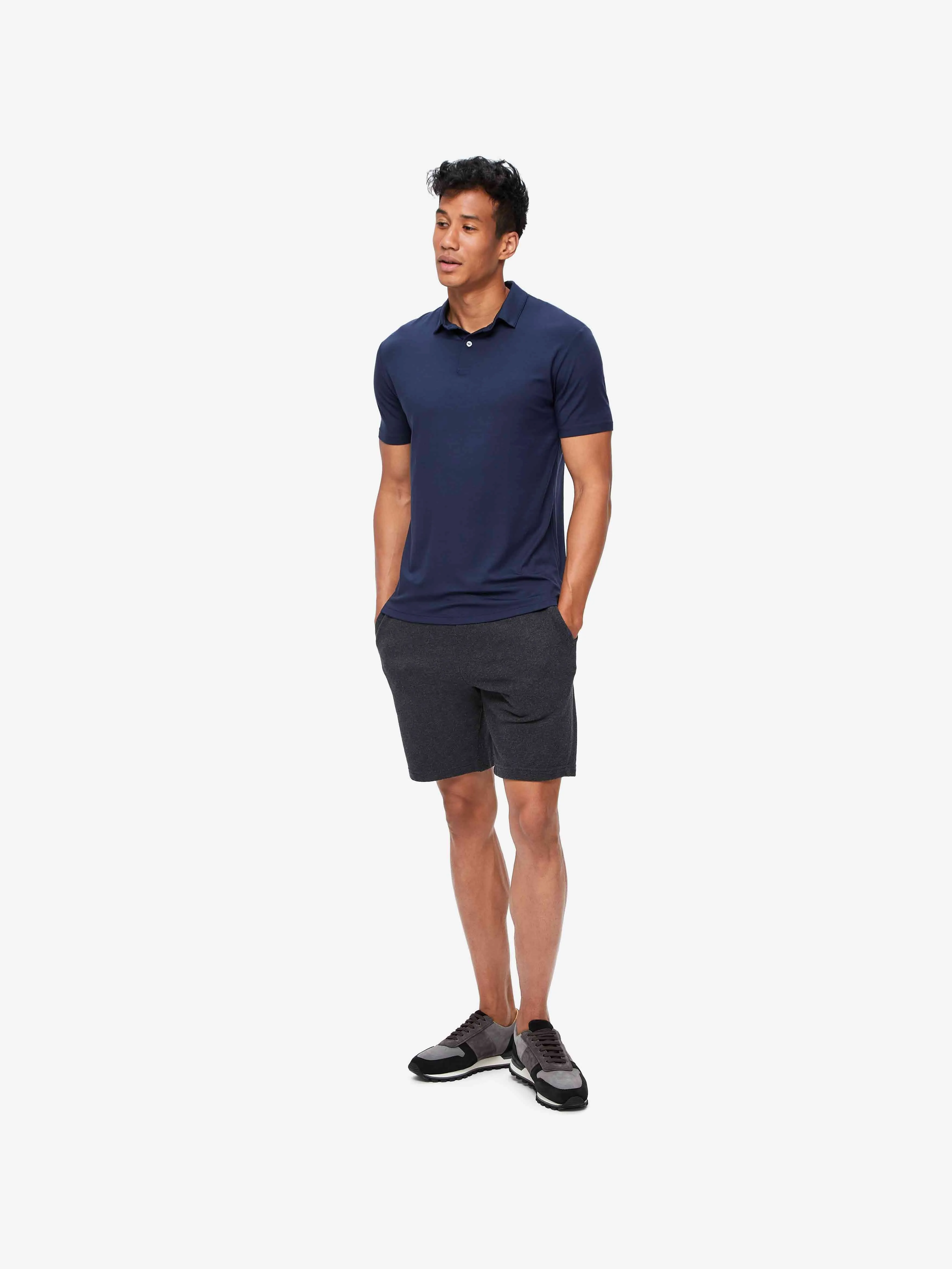 Men's Polo Shirt Basel Micro Modal Stretch Navy sold by Derek Rose product image thumbnail 3