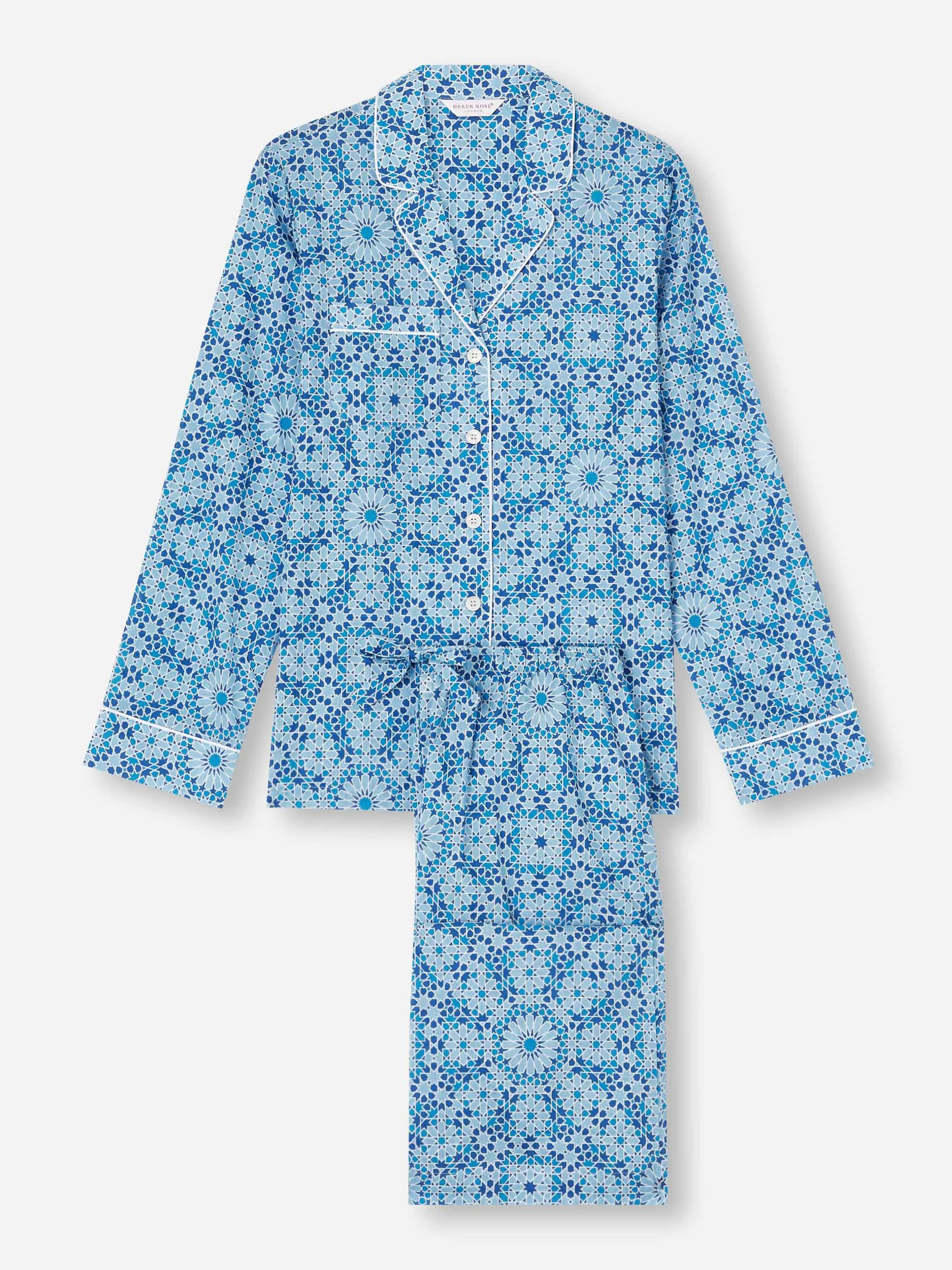 Women's Pyjamas Ledbury 69 Cotton Batiste Blue sold by Derek Rose product image thumbnail 2