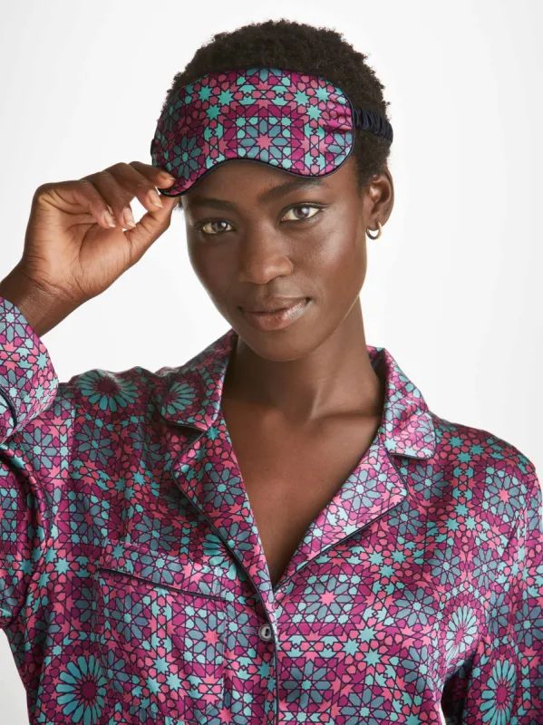 Eye Mask Brindisi 98 Silk Satin Pink sold by Derek Rose