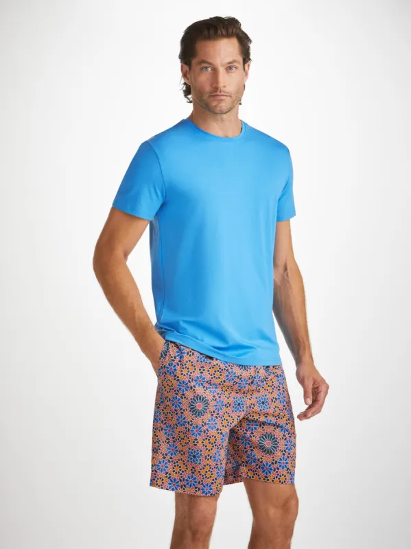 Men's Lounge Shorts Ledbury 69 Cotton Batiste Multi sold by Derek Rose