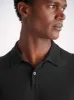 Men's Polo Shirt Jacob Sea Island Cotton Black sold by Derek Rose