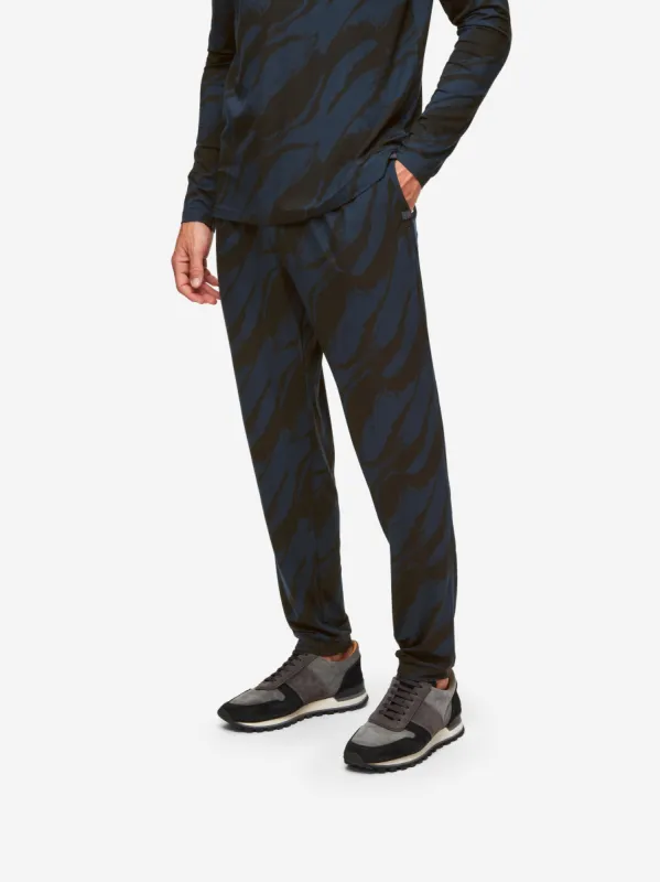Men's Track Pants London 8 Micro Modal Navy sold by Derek Rose