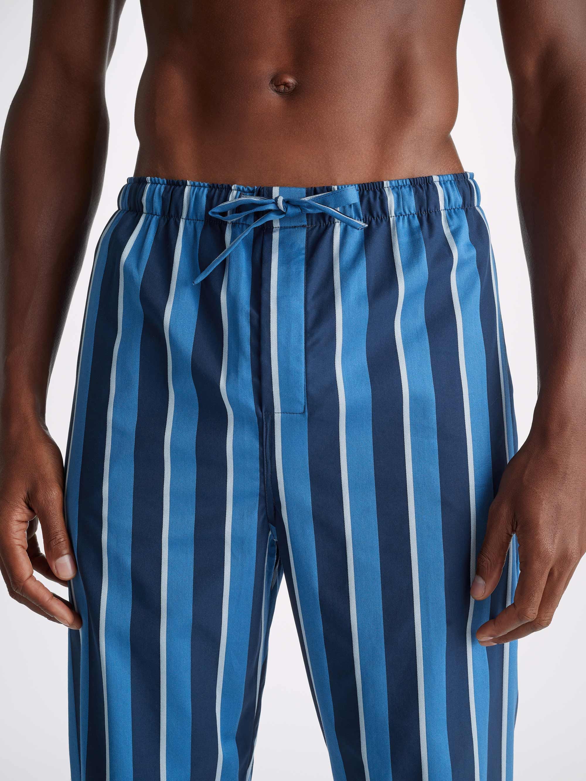 Men's Lounge Trousers Royal 220 Cotton Blue sold by Derek Rose product image thumbnail 5