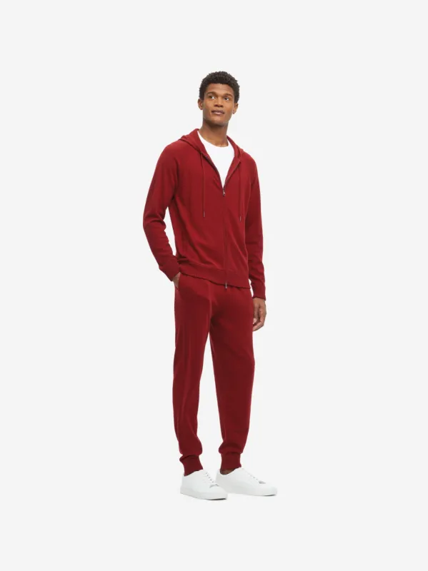 Men's Hoodie Finley Cashmere Red sold by Derek Rose