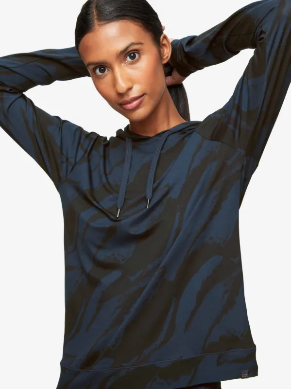 Women's Pullover Hoodie London 8 Micro Modal Stretch Navy sold by Derek Rose