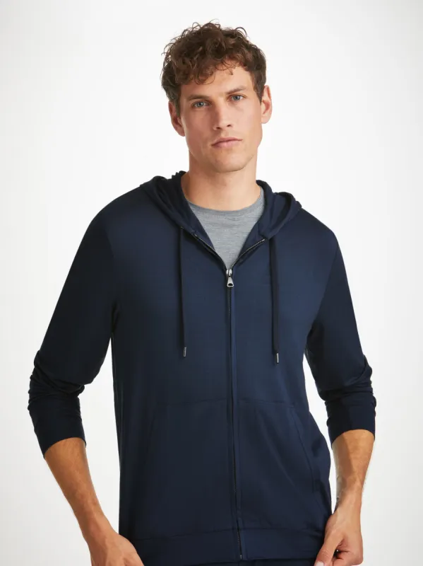 Men's Hoodie Basel Micro Modal Stretch Navy sold by Derek Rose