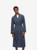 Men's Robe Cotton Batiste Navy Pin Dot Print sold by Derek Rose