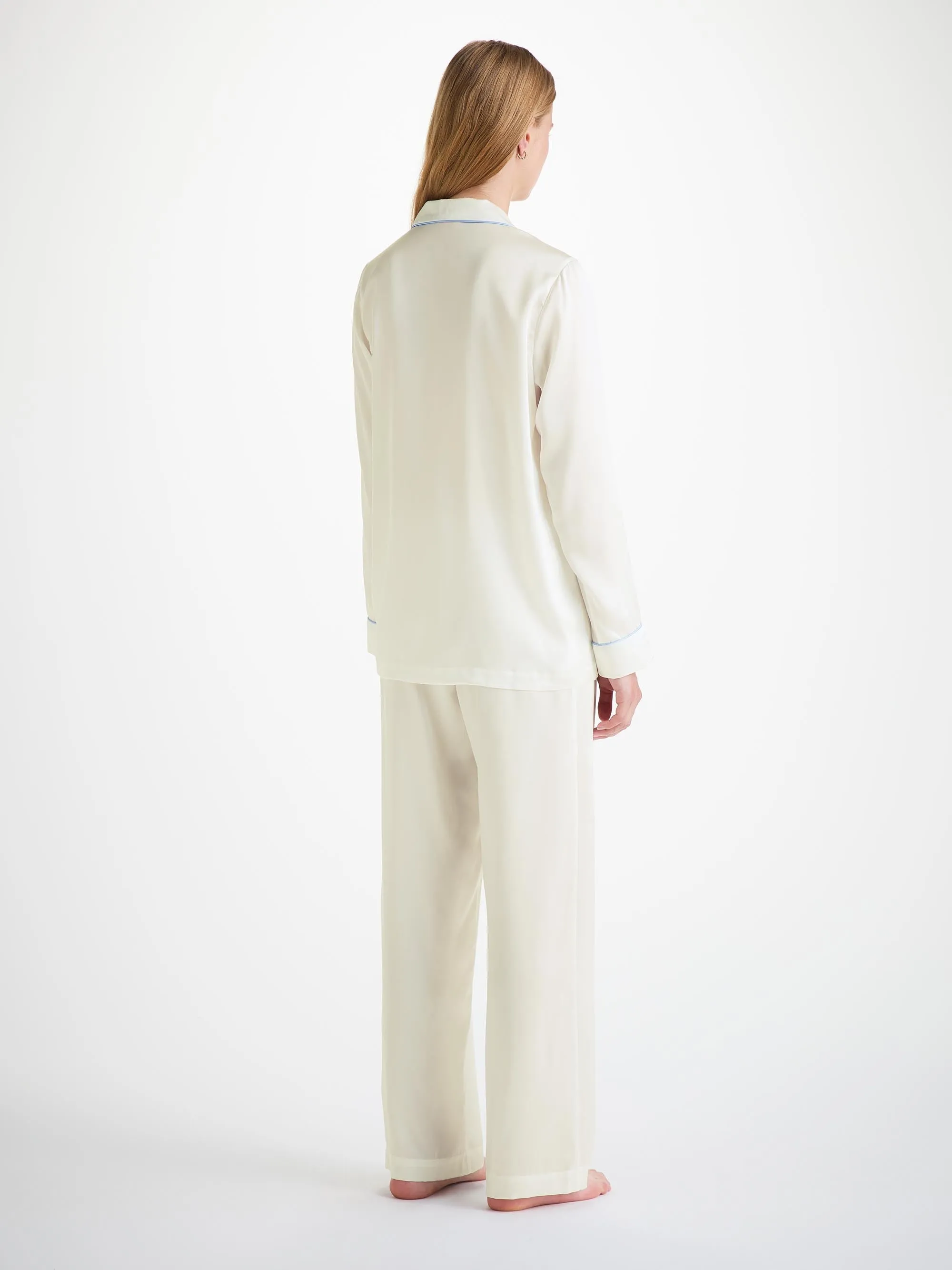 Women's Pajamas Bailey Silk Satin Ivory sold by Derek Rose product image thumbnail 4