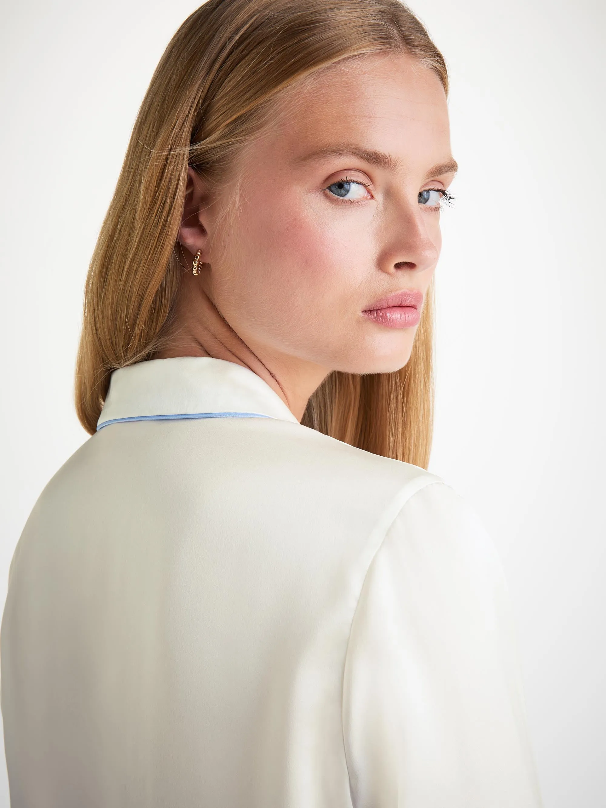 Women's Pajamas Bailey Silk Satin Ivory sold by Derek Rose product image thumbnail 5