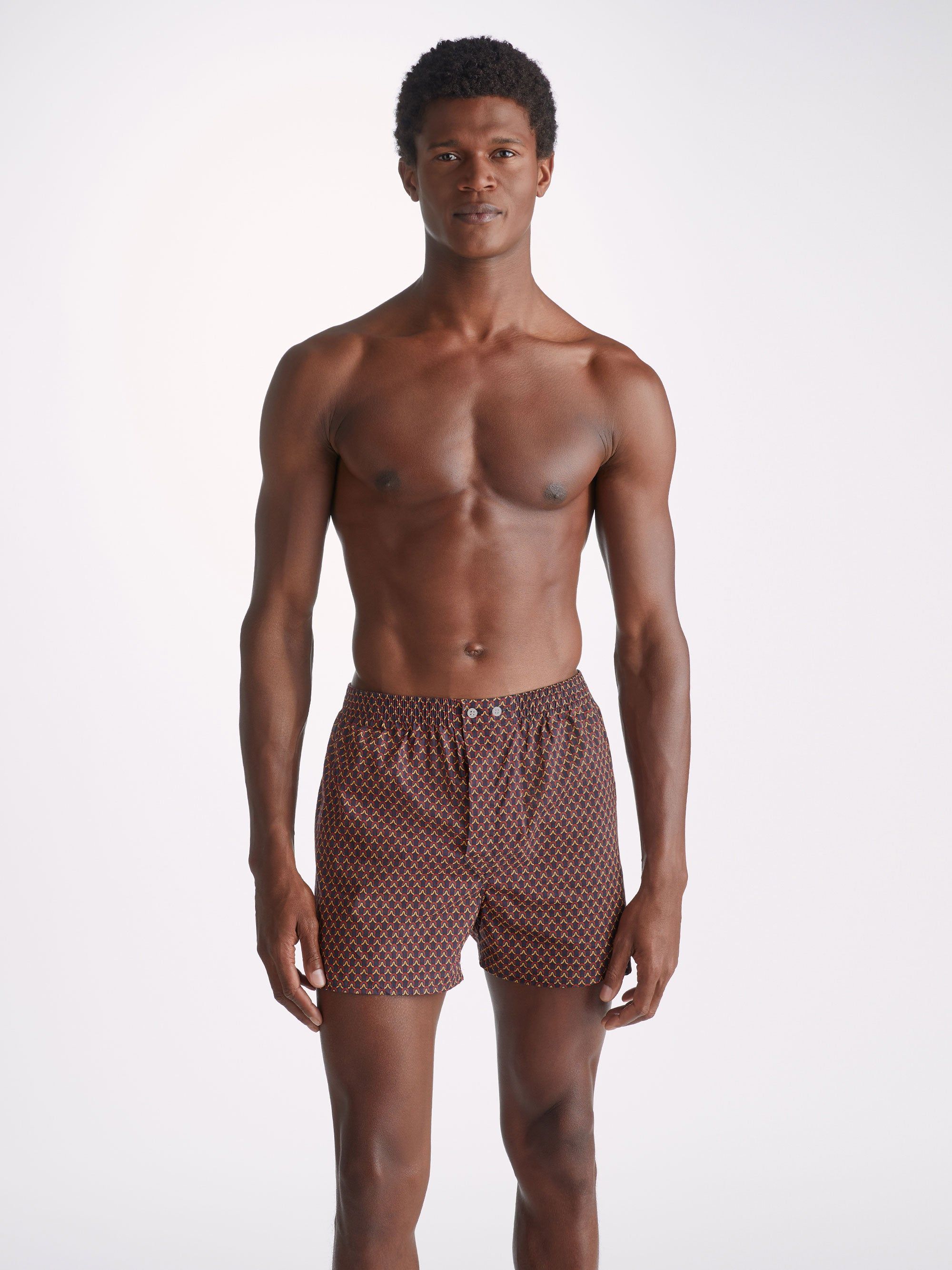 Men's Classic Fit Boxers Ledbury 65 Cotton Batiste Multi sold by Derek Rose product image thumbnail 5