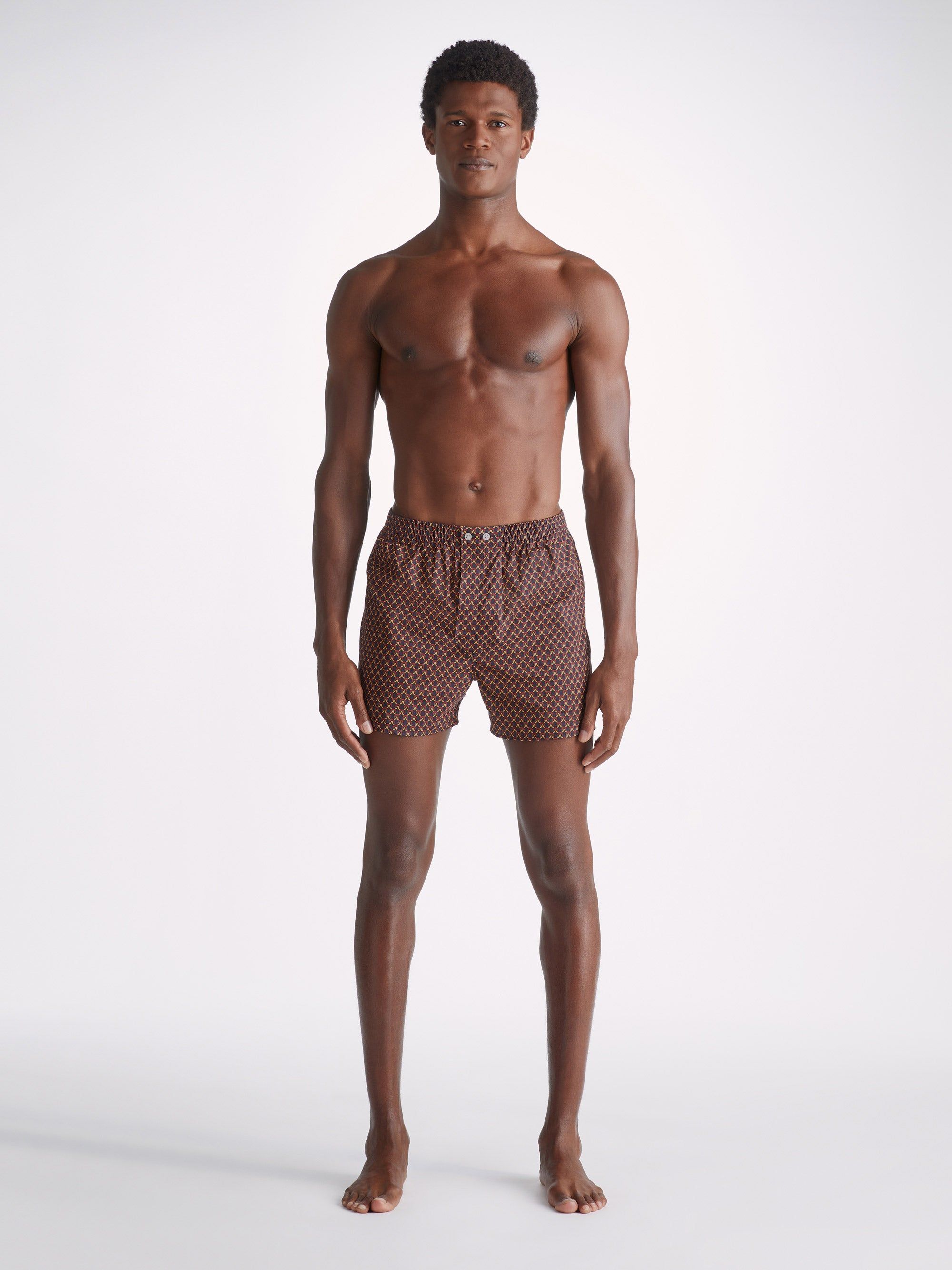 Men's Classic Fit Boxers Ledbury 65 Cotton Batiste Multi sold by Derek Rose product image thumbnail 3