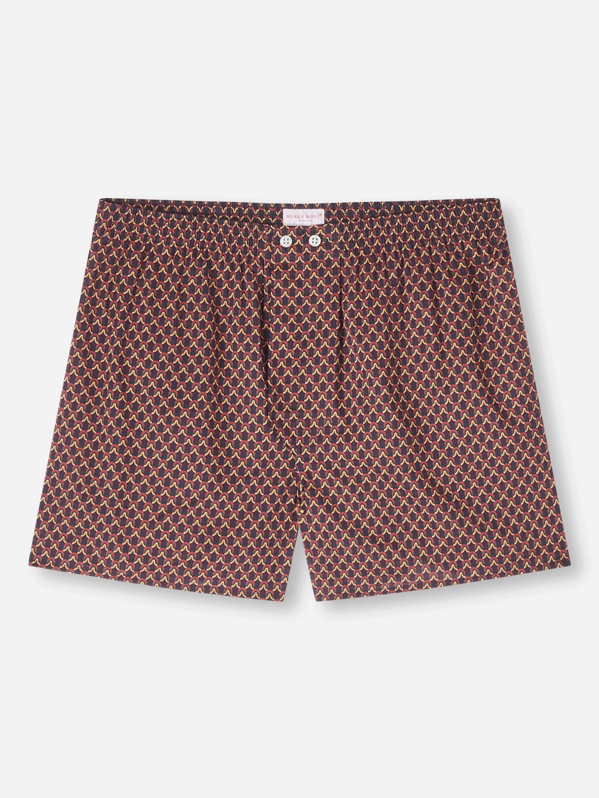 Men's Classic Fit Boxers Ledbury 65 Cotton Batiste Multi sold by Derek Rose product image thumbnail 2