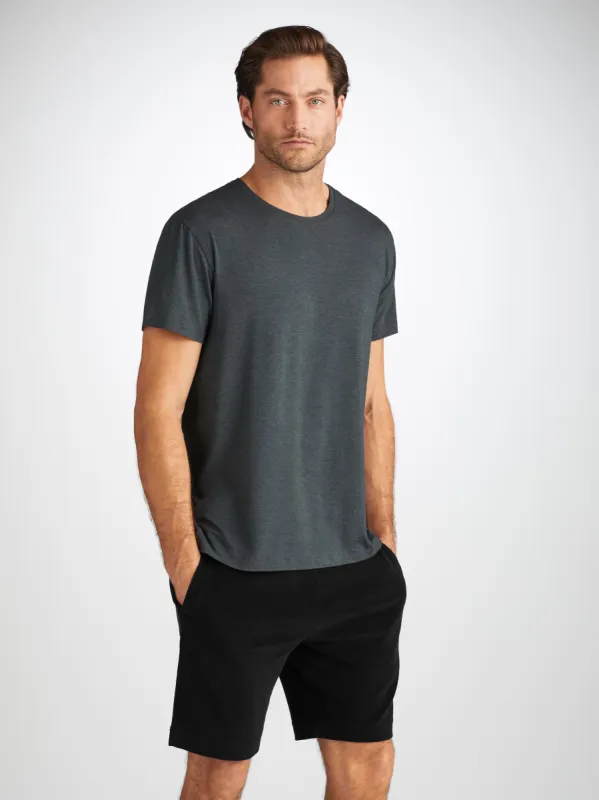 Men's Towelling Shorts Isaac Terry Cotton Black sold by Derek Rose