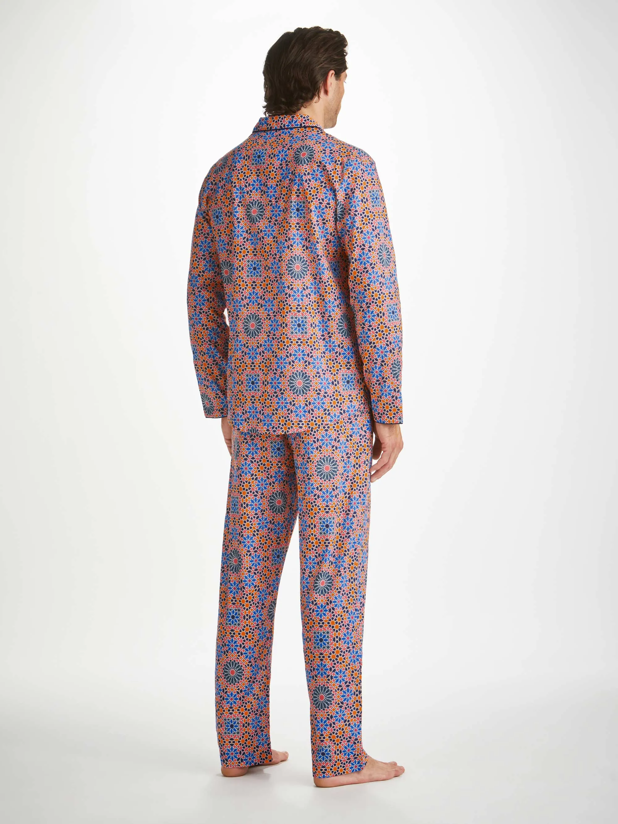 Men's Modern Fit Pyjamas Ledbury 69 Cotton Batiste Multi sold by Derek Rose product image thumbnail 5