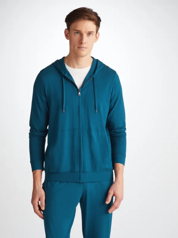 Men's Hoodie Basel Micro Modal Stretch Poseidon Blue sold by Derek Rose