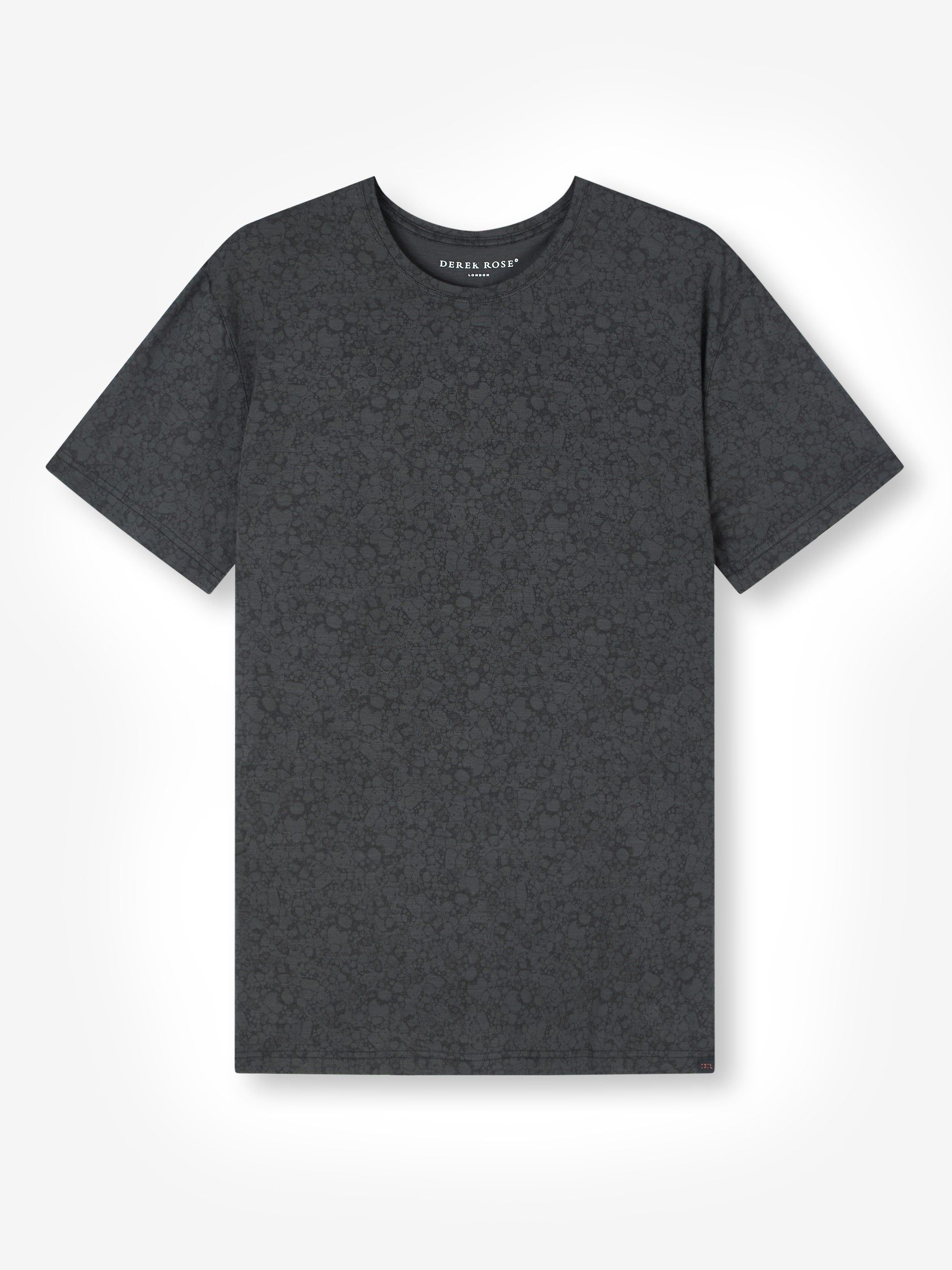 Men's T-Shirt London 10 Micro Modal Black sold by Derek Rose product image thumbnail 2