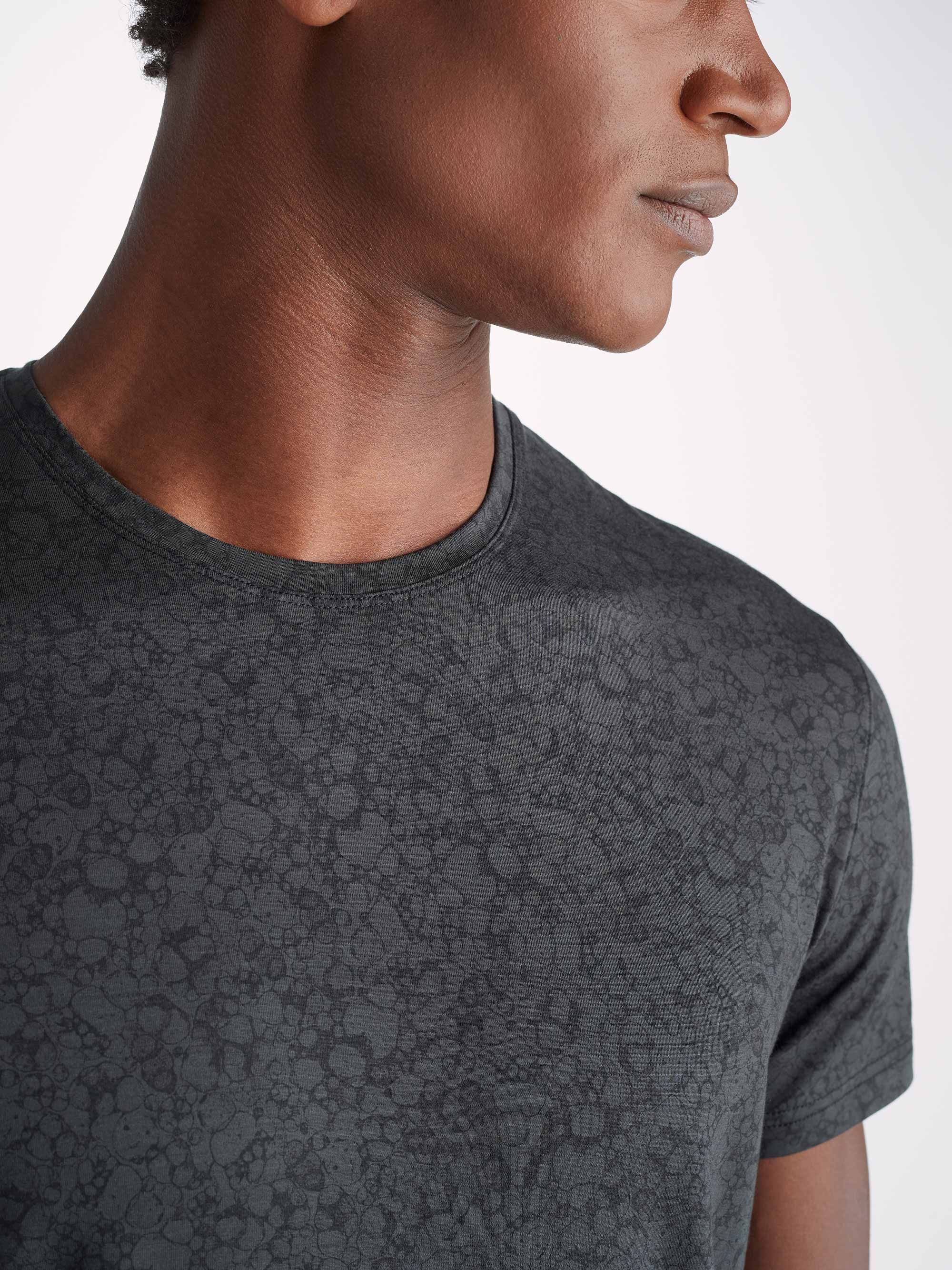 Men's T-Shirt London 10 Micro Modal Black sold by Derek Rose product image thumbnail 5