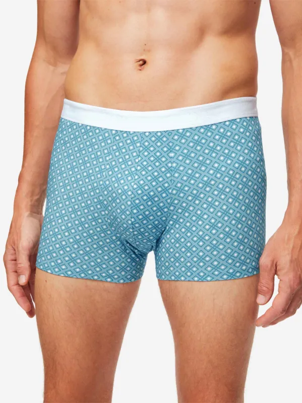 Men's Hipster Geometric Pima 3 Blue sold by Derek Rose