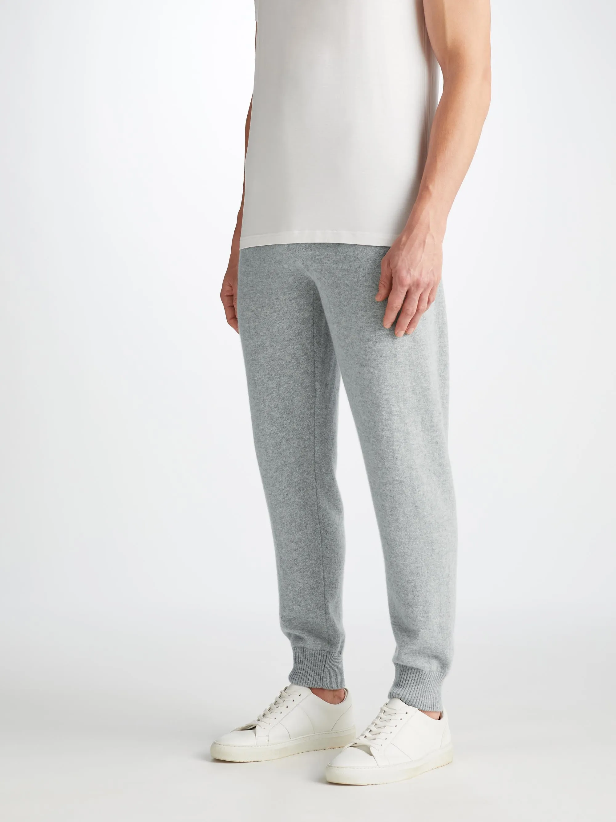 Men's Finley Hoodie and Track Pants Cashmere Set Silver sold by Derek Rose product image thumbnail 4