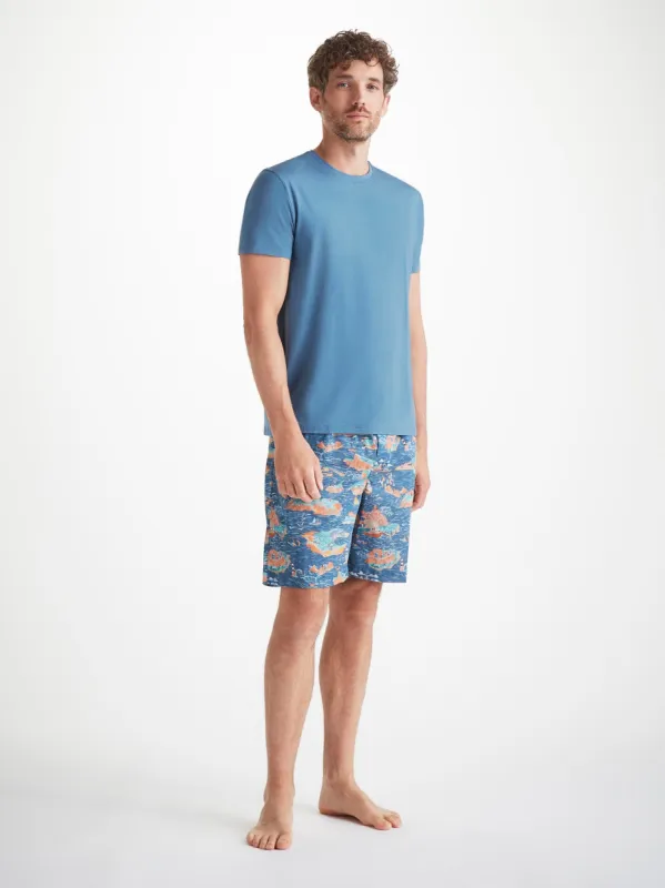 Men's T-Shirt Basel Micro Modal Stretch Steel Blue sold by Derek Rose