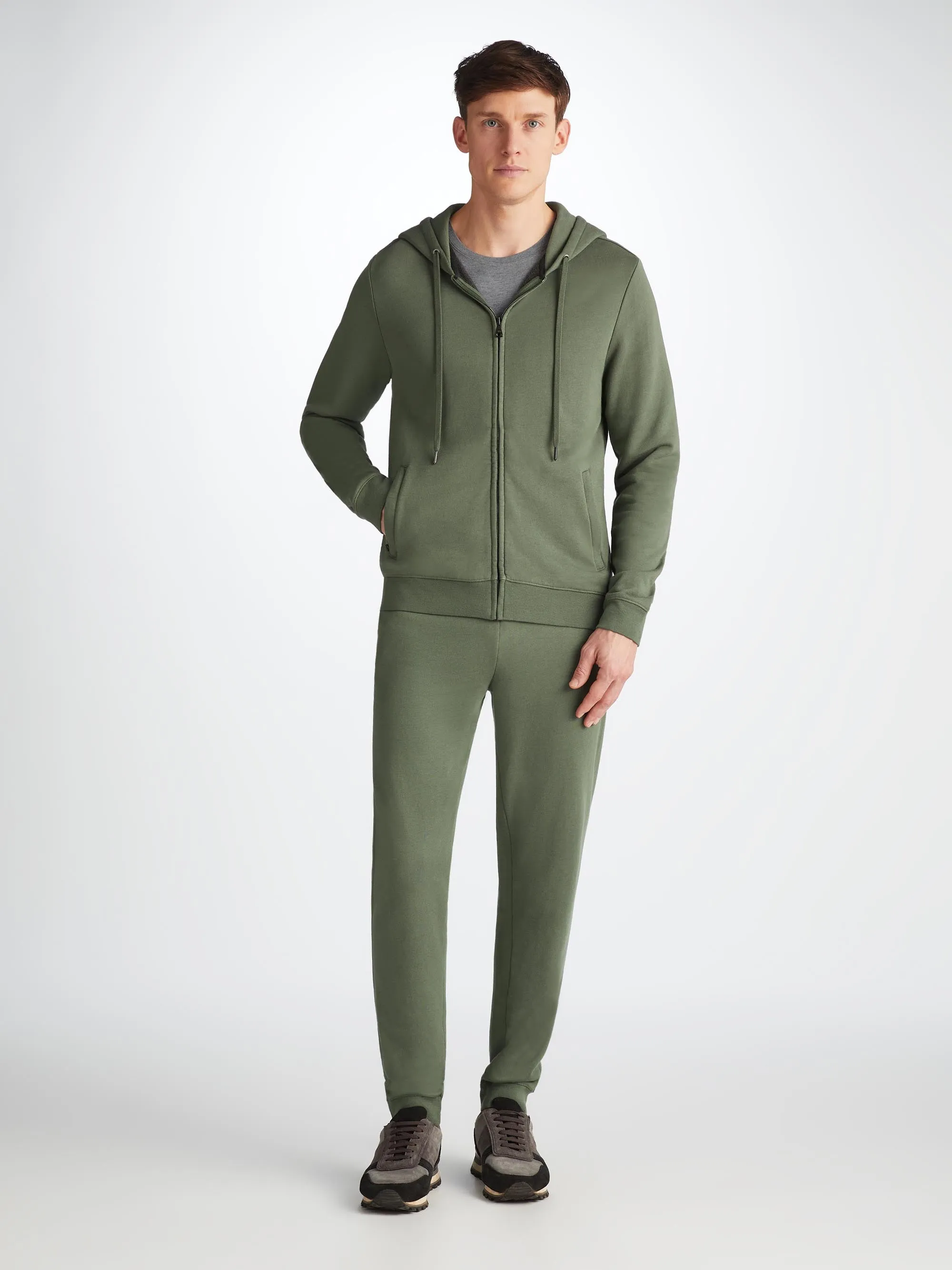 Men's Quinn Hoodie and Sweatpants Soft Green sold by Derek Rose