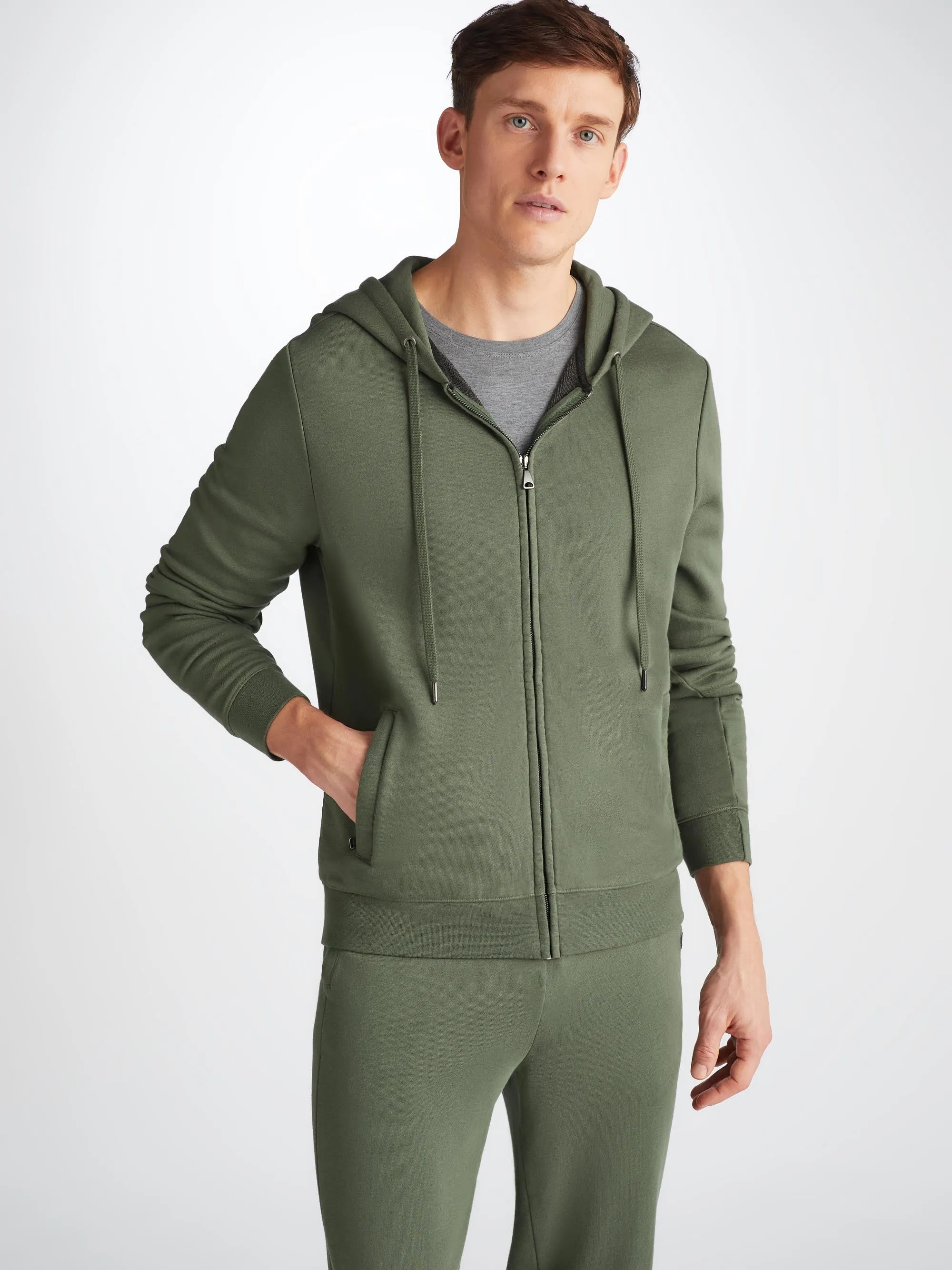 Men's Quinn Hoodie and Sweatpants Soft Green sold by Derek Rose product image thumbnail 2