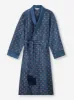 Men's Robe Silk Jacquard Navy Badge Pattern sold by Derek Rose